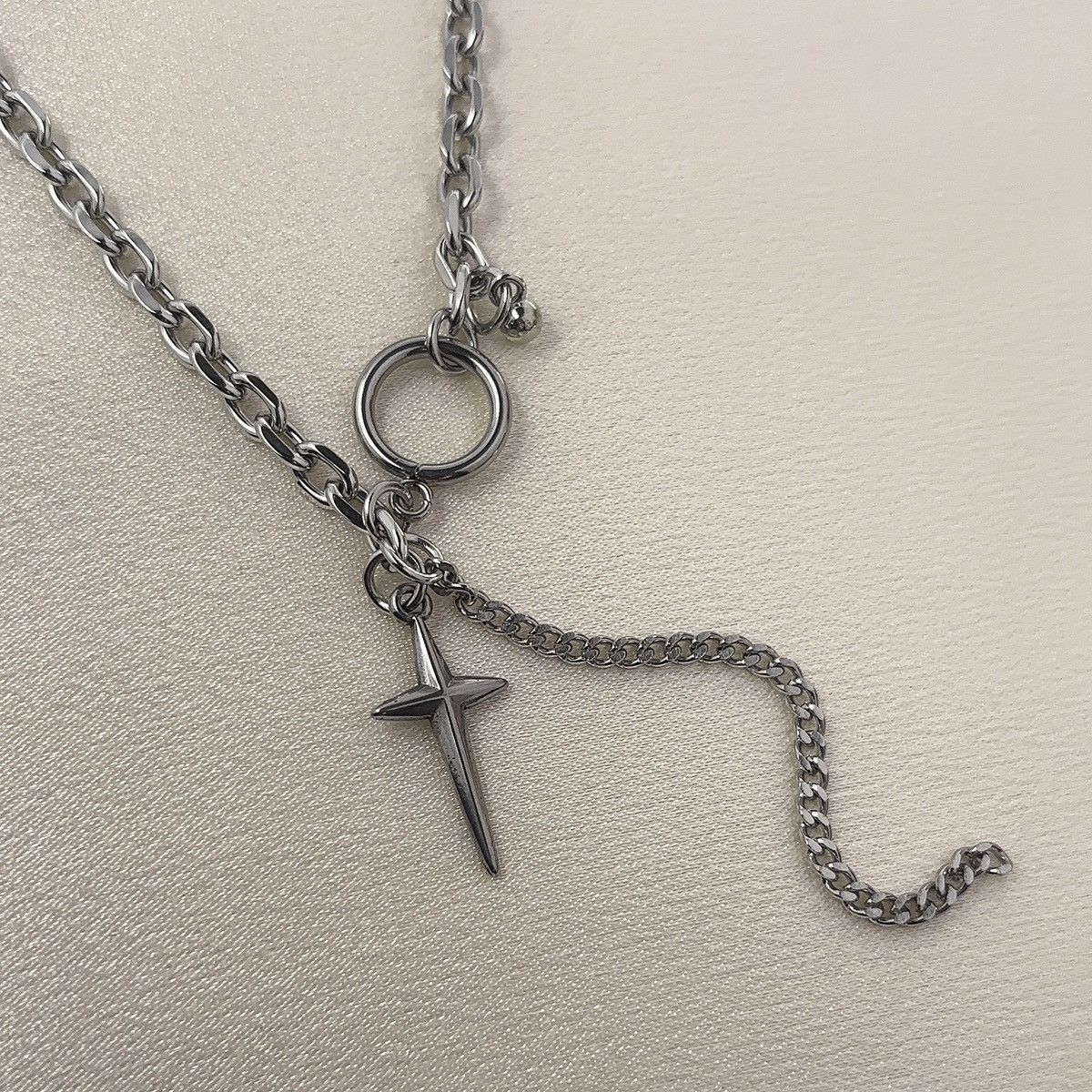 Other Cross Pendant Necklace for Men Women Streetwear Hip Hop Punk Size ONE SIZE - 2 Thumbnail