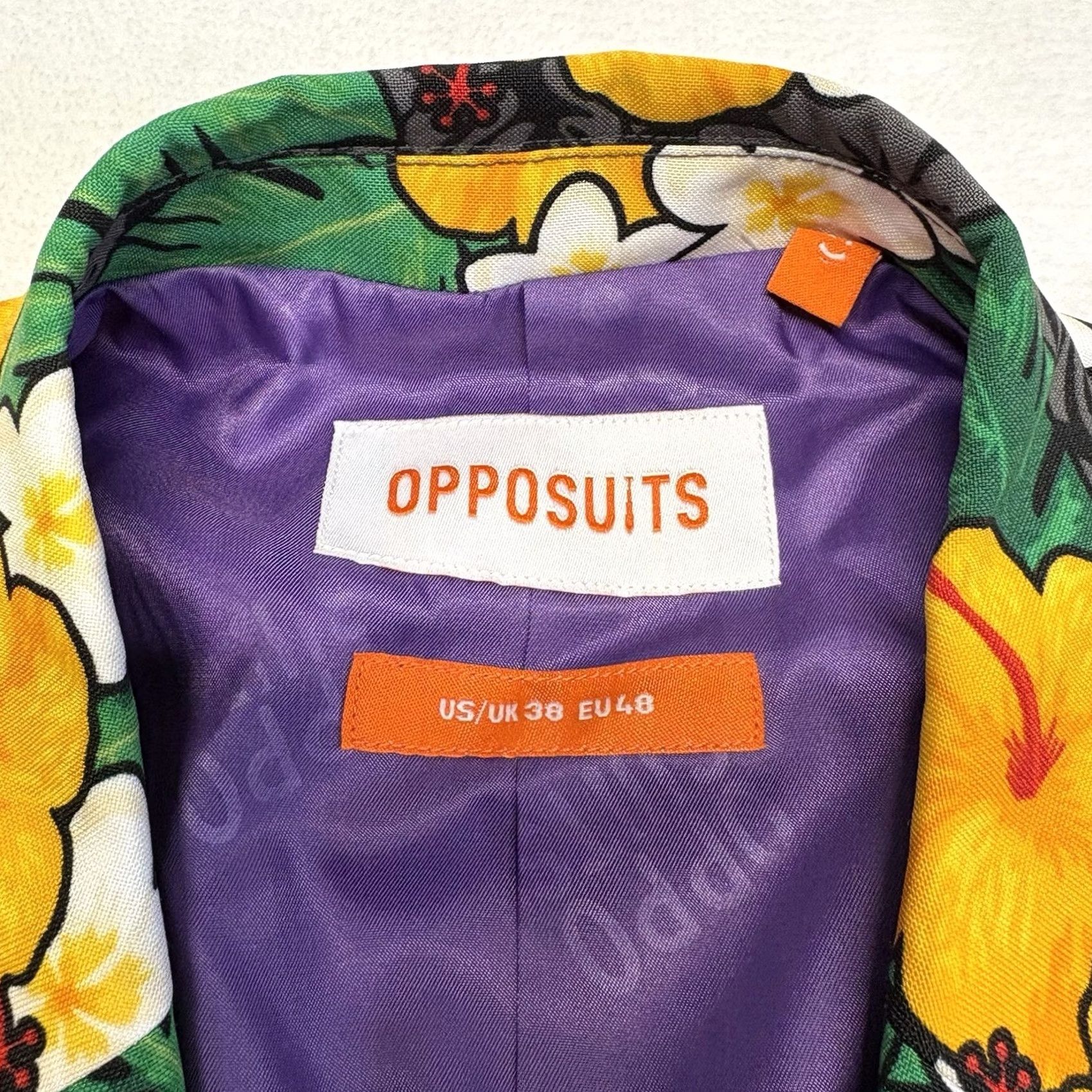 Vintage OppoSuits Tropical Treasure 2 Pc. Black Floral Suit Men’s Size 38 Size 38R - 4 Thumbnail
