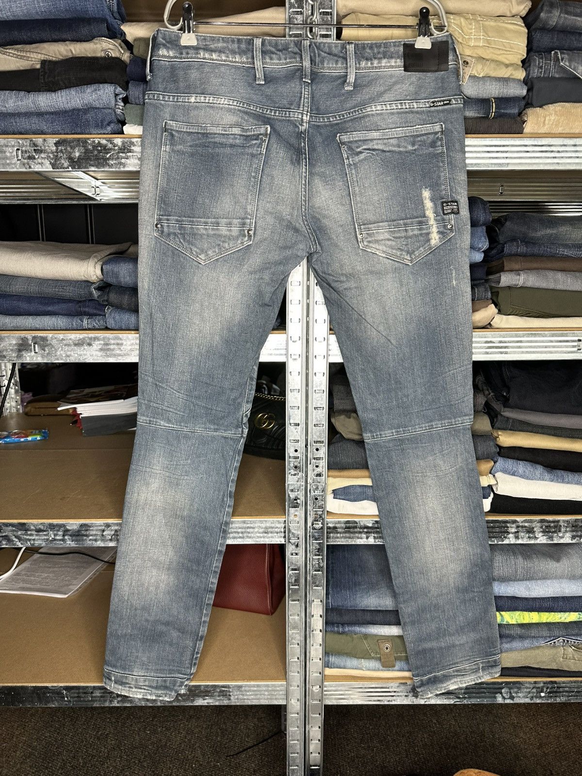 G-Star G-Star RAW 5620 3D Tapered Distressed Denim Jeans W31 L34 Size US 31 - 2 Thumbnail