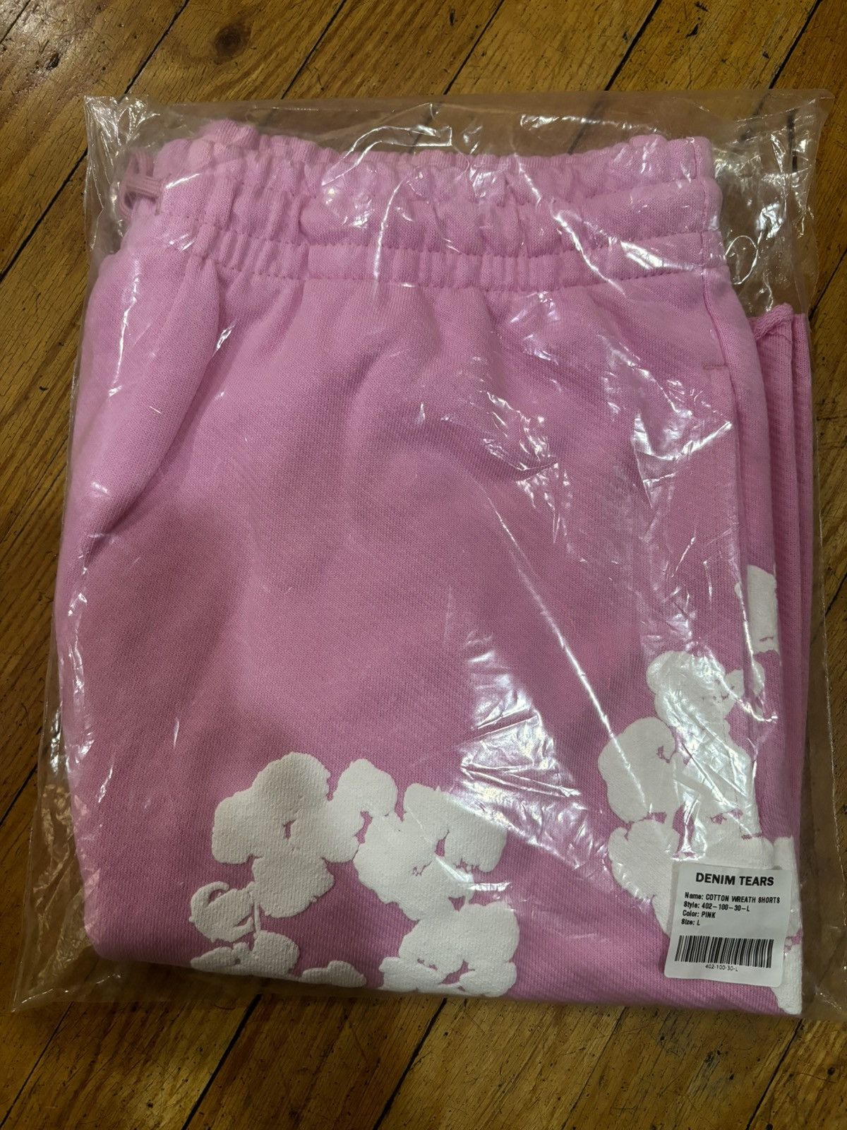 DENIM TEARS Denim Tears the Cotton Wreath Shorts Pink size