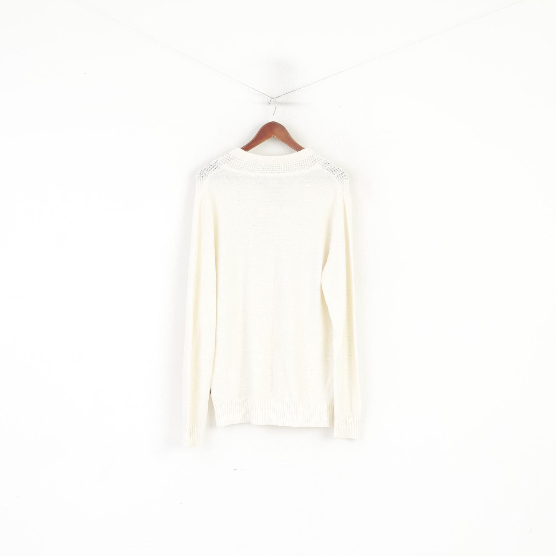WeSC New Wesc Men M Jumper Beige Nicholas Knitted 6396 Size US M / EU 48-50 / 2 - 7 Thumbnail