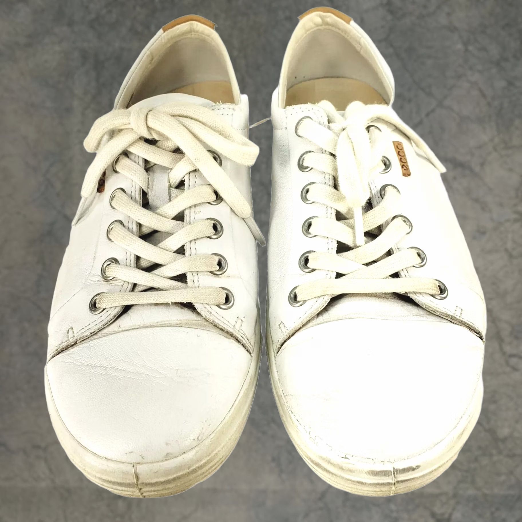 Ecco Ecco Soft 7 Womens Shoes Size 9 White Leather Lace Up Low Top Comfort Sneakers Size M / US 6-8 / IT 42-44 - 1 Thumbnail