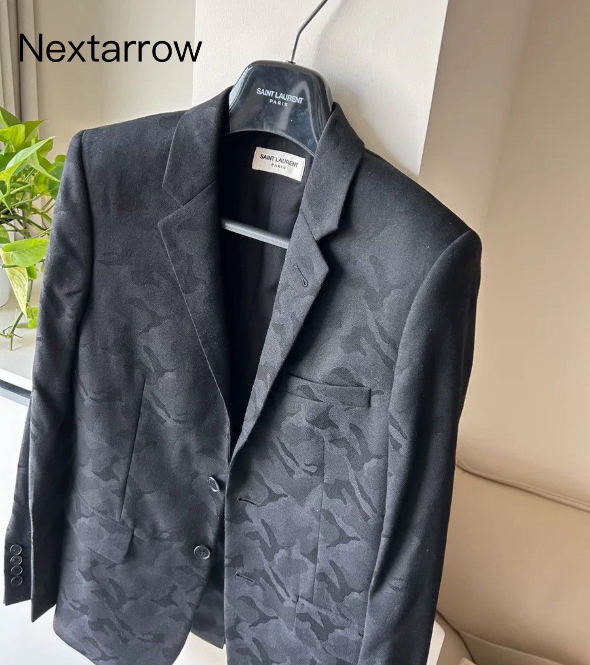 Saint Laurent Paris × Yves Saint Laurent Saint Laurent 15ss dark pattern camouflage jacquard suit Size US S / EU 44-46 / 1 - 2 Thumbnail
