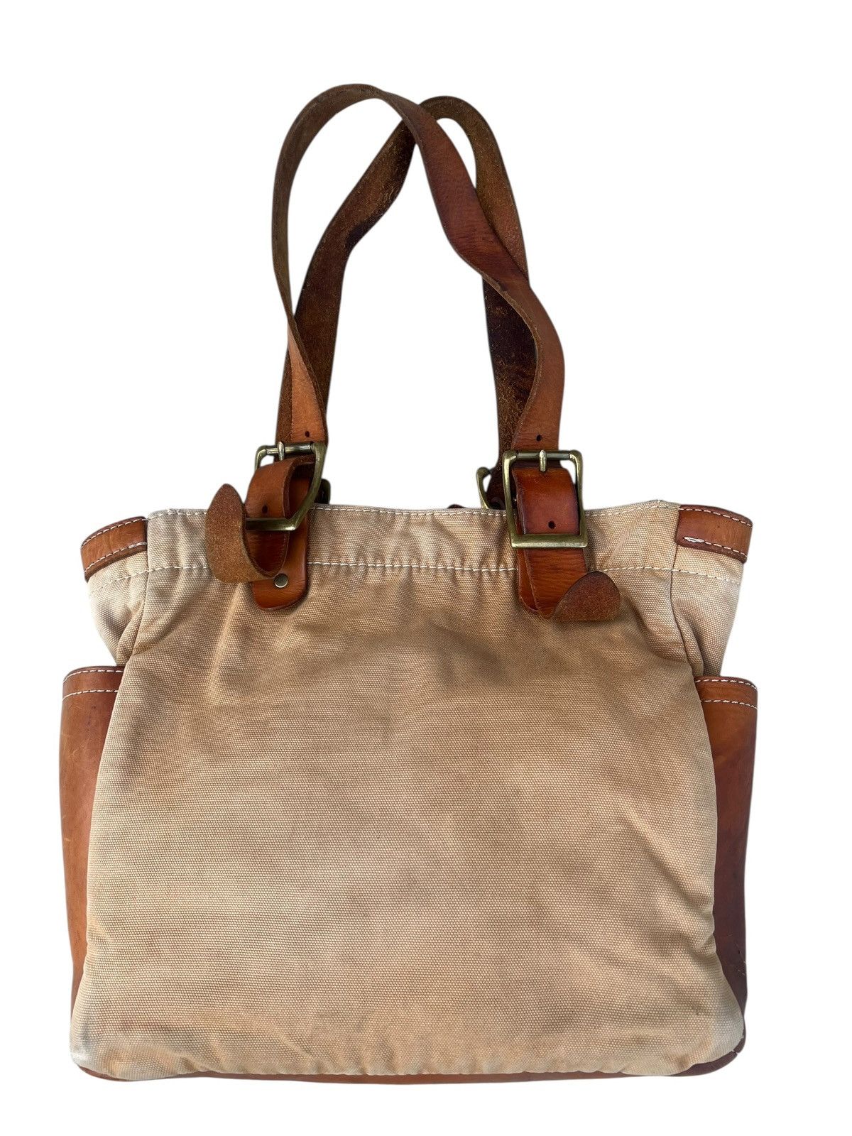 Bronson MFG. CO. Vintage Bronson Leather Distressed Heavy Leather Tote Bag Size ONE SIZE - 12 Thumbnail