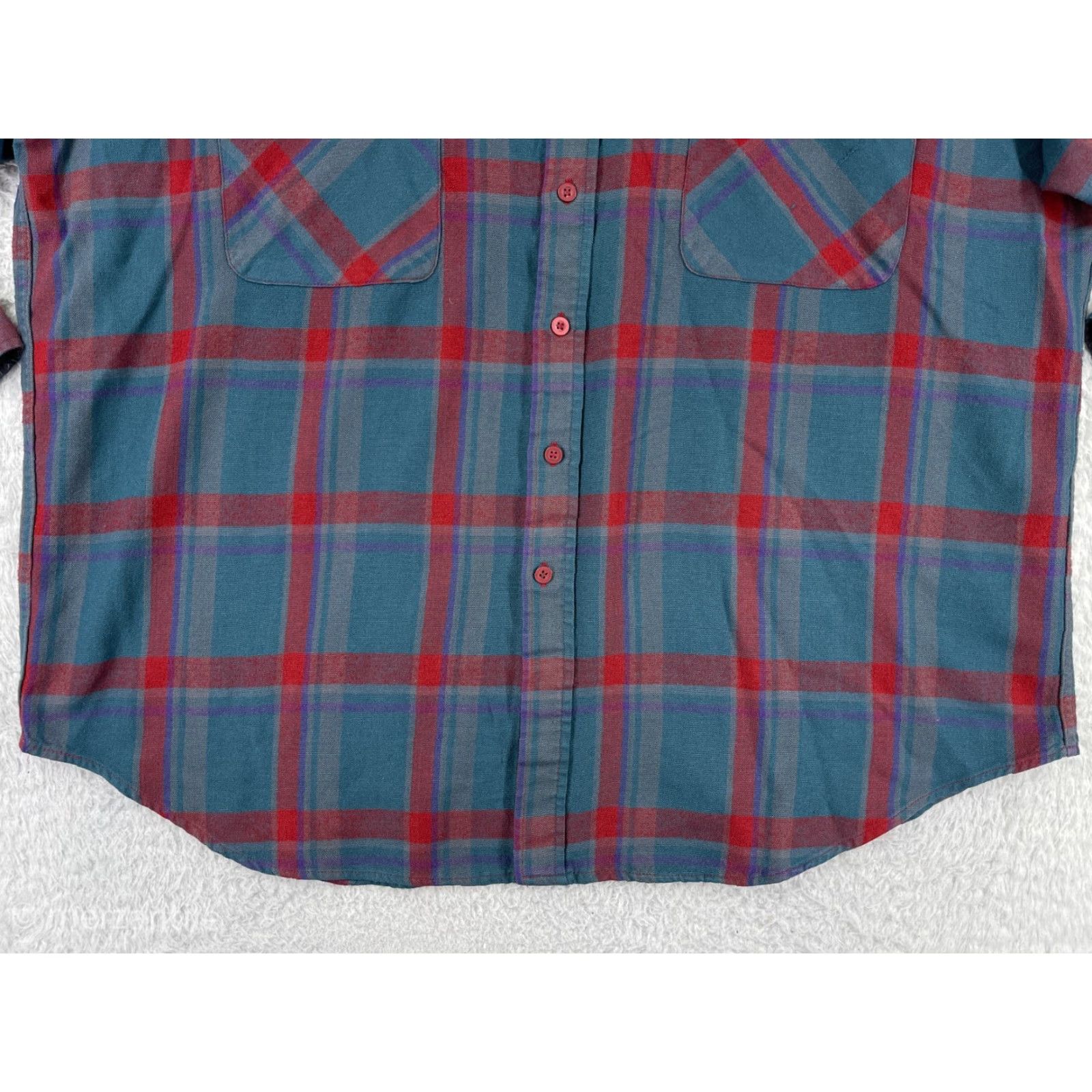 Vintage Northcrest Men's Shirt 2XL Green Plaid Flannel Button-Up 100% Acrylic Casual Workwear Camp Outdoor Men’s Shirt Size US XXL / EU 58 / 5 - 7 Thumbnail