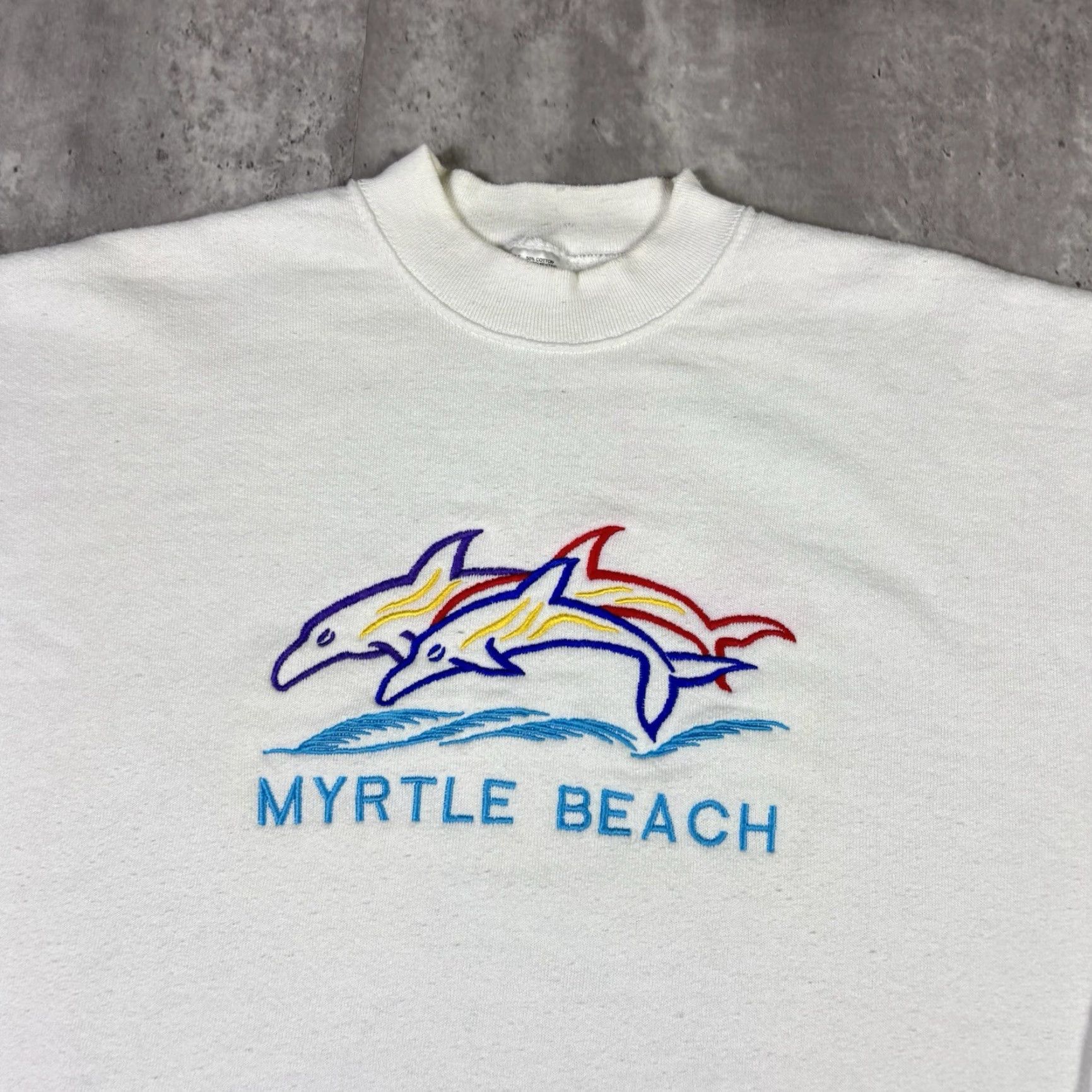 Fruit Of The Loom VINTAGE Fruit of the Loom Sweatshirt White XL 90s Embroidered Graphic Print Crewneck Pullover Men Size US XL / EU 56 / 4 - 3 Thumbnail