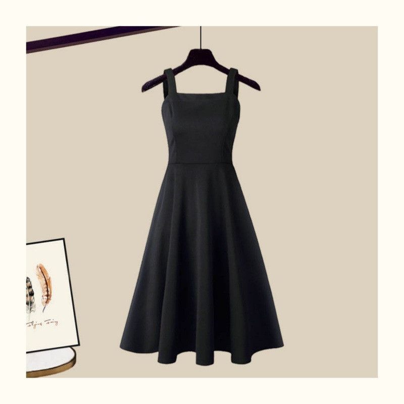 Other Three-dimensional Cut Black Dress SATINE Word Version Size M / US 6-8 / IT 42-44 - 4 Thumbnail
