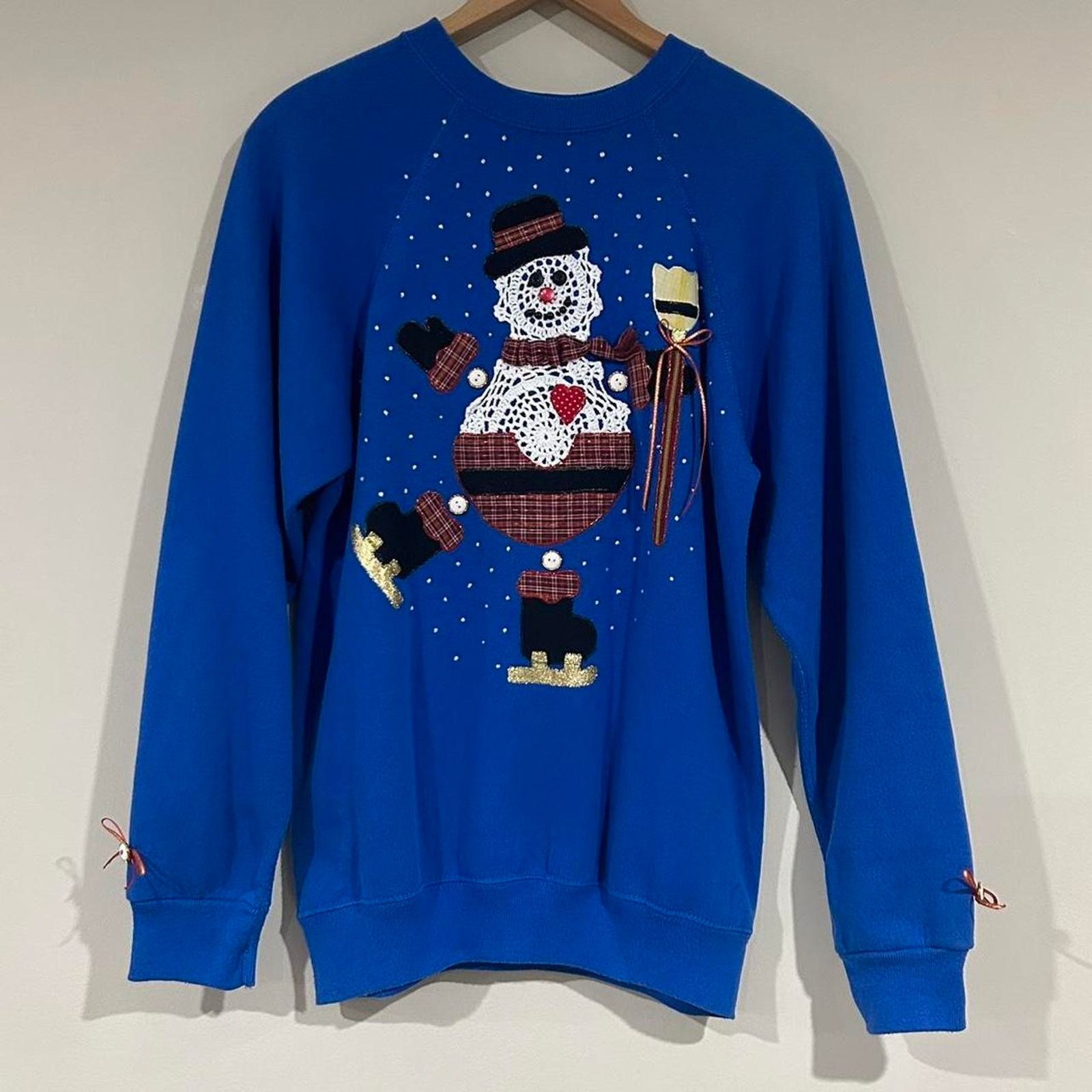 Tultex Vintage Snowman Crewneck Sweater Size S / US 4 / IT 40 - 1 Thumbnail