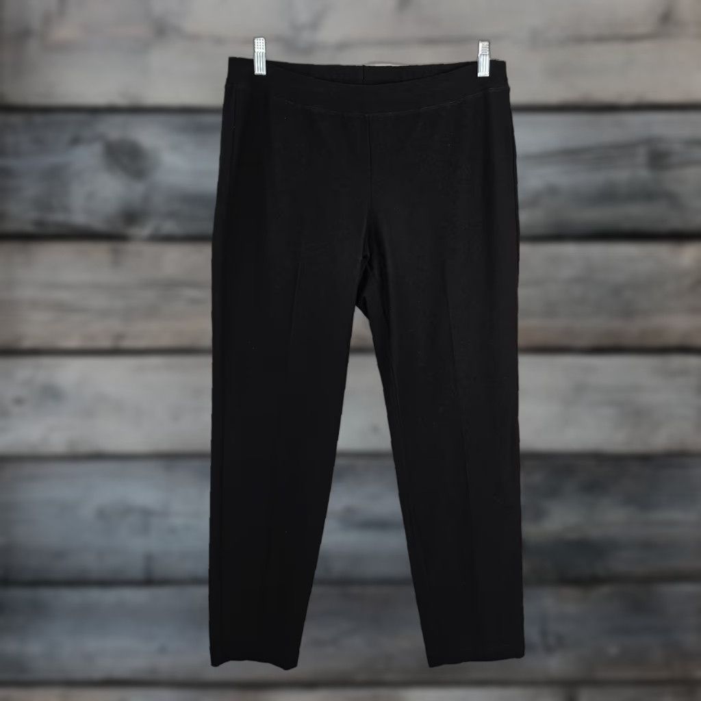 Eileen Fisher Eileen Fisher Womens Ankle Pant Sz M Black Pull On Size 32" / US 10 / IT 46 - 1 Thumbnail