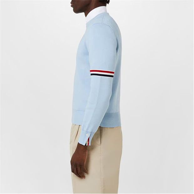 Thom Browne o1g2r1mq0724 Crew Neck Sweaters in Light Blue Size US S / EU 44-46 / 1 - 5 Thumbnail