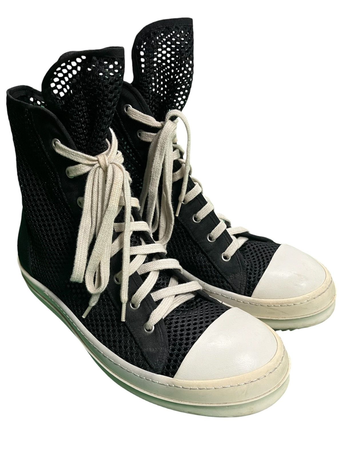 Rick Owens Drkshdw Rick Owens SS14 DRKSHDW Mesh Ramone Sneakers Size US 9 / EU 42 - 1 Thumbnail