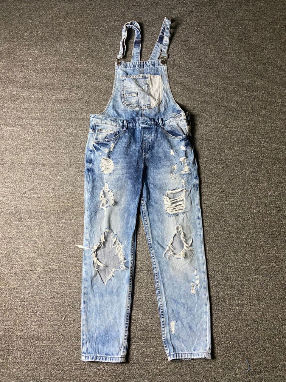 Zara ZARA Overalls Denim Ripped Jeans (141) Size US 31 - 1 Thumbnail