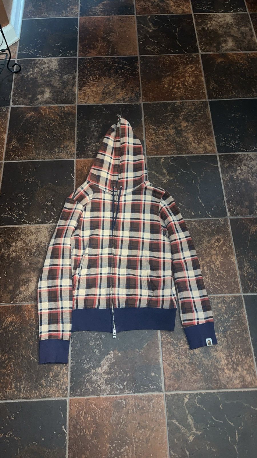 Bape BAPE check full zip hoodie a bathing ape NIGO Size US S / EU 44-46 / 1 - 2 Thumbnail