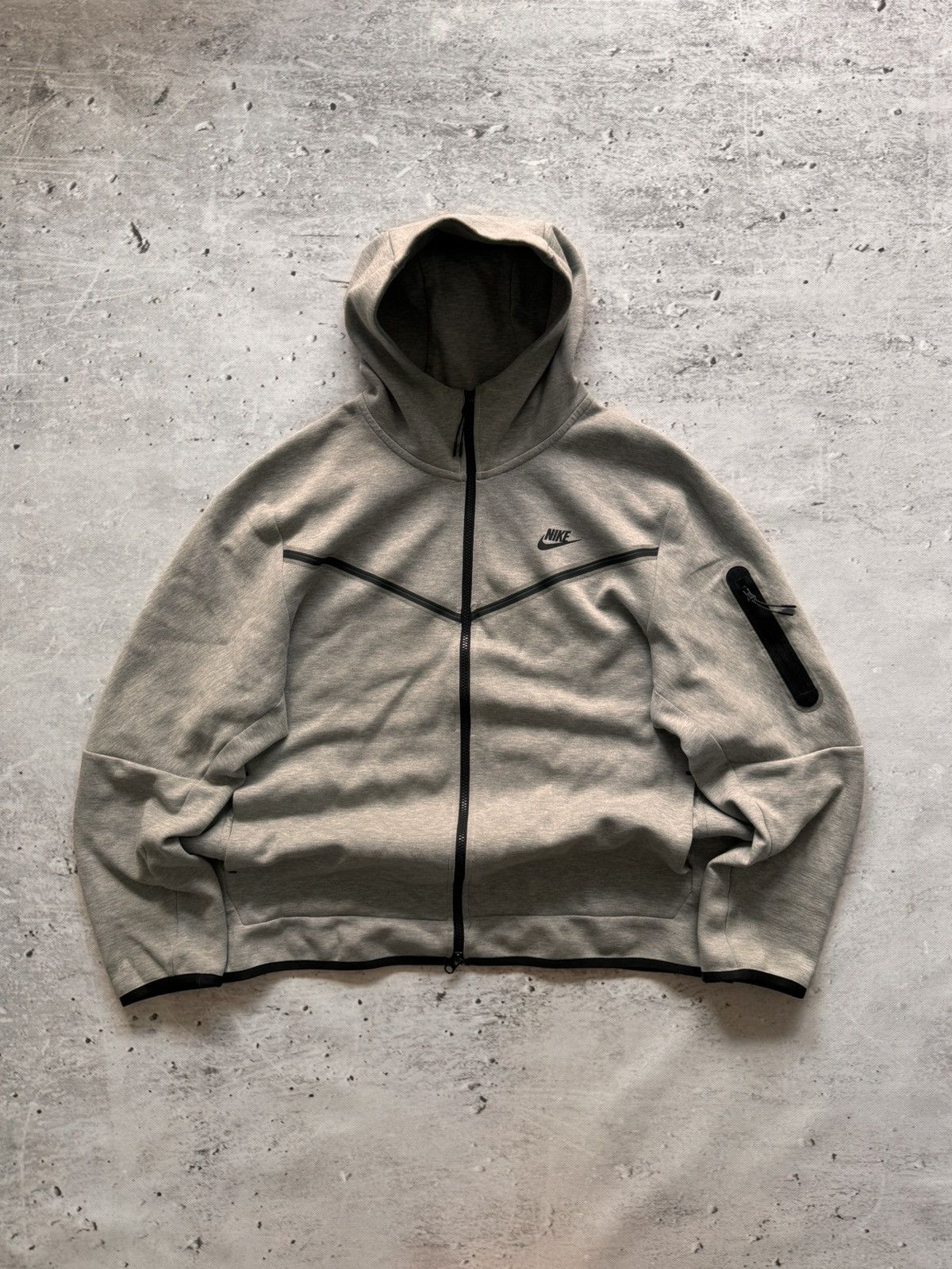 Nike × Vintage NIKE TECH FLEECE VINTAGE BASIC LOGO OVERSIZE BOXY ZIP HOODIE Size US XL / EU 56 / 4 - 1 Thumbnail