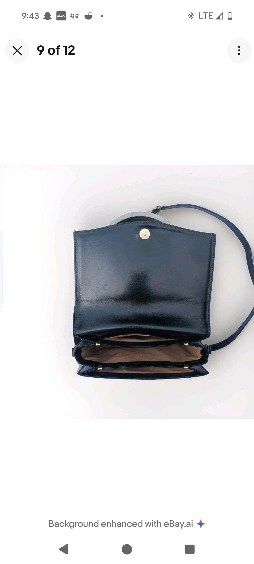 Bally Vintage Calfskin Leather Black Crossbody Bag Excellent Cond Size ONE SIZE - 6 Thumbnail