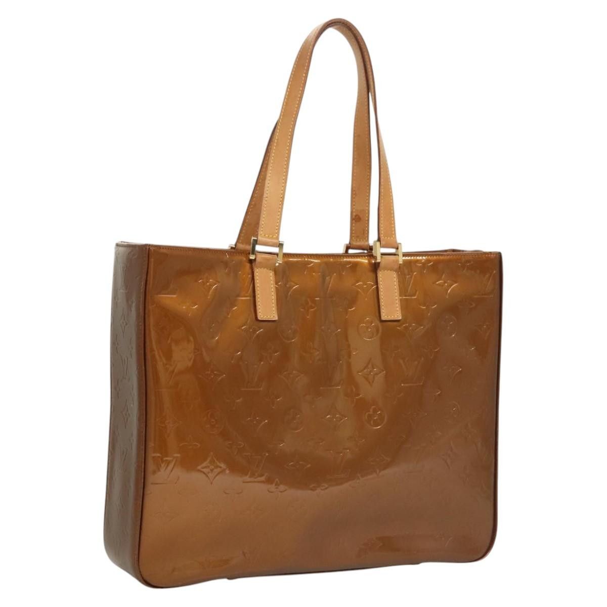 Louis Vuitton Monogram Vernis Columbus Tote Bag Bronze M91134 Lv Auth Ba1286, Women's