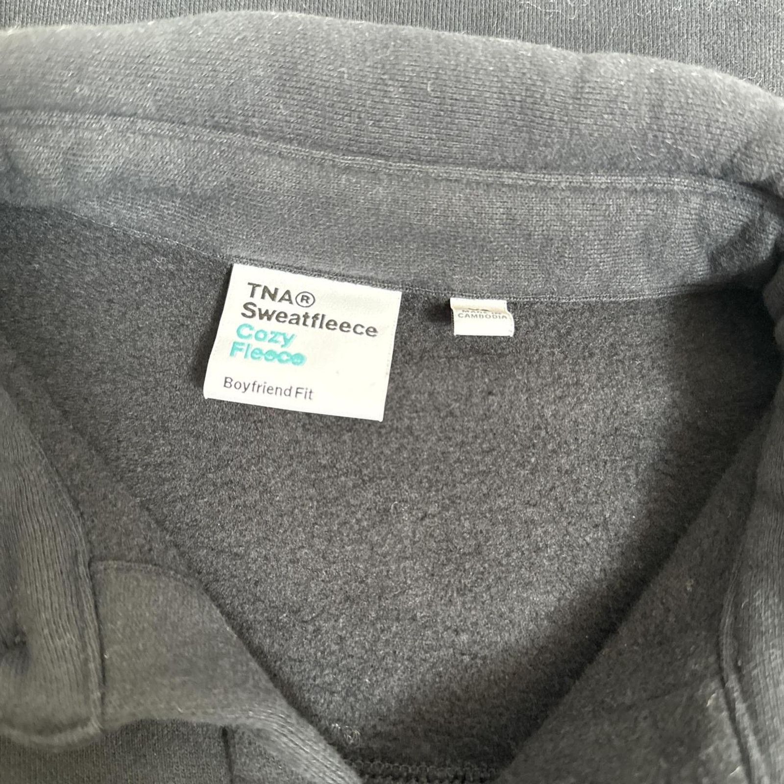 Aritzia NWT ARITZIA TNA Cozy Fleece Button Up Shirt - Soft Black XXS Size XXS / US 00 / IT 34 - 3 Thumbnail