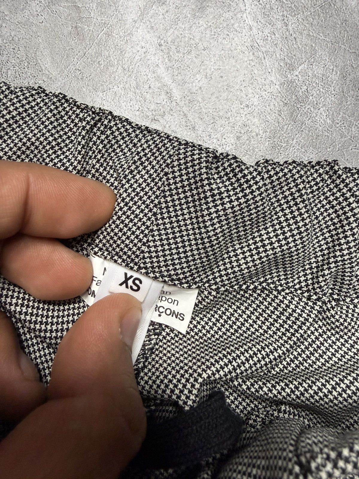 CDG by Comme des Garcons CDG CDG Houndstooth Twisted Hem Wool Pants Size US 29 - 5 Thumbnail