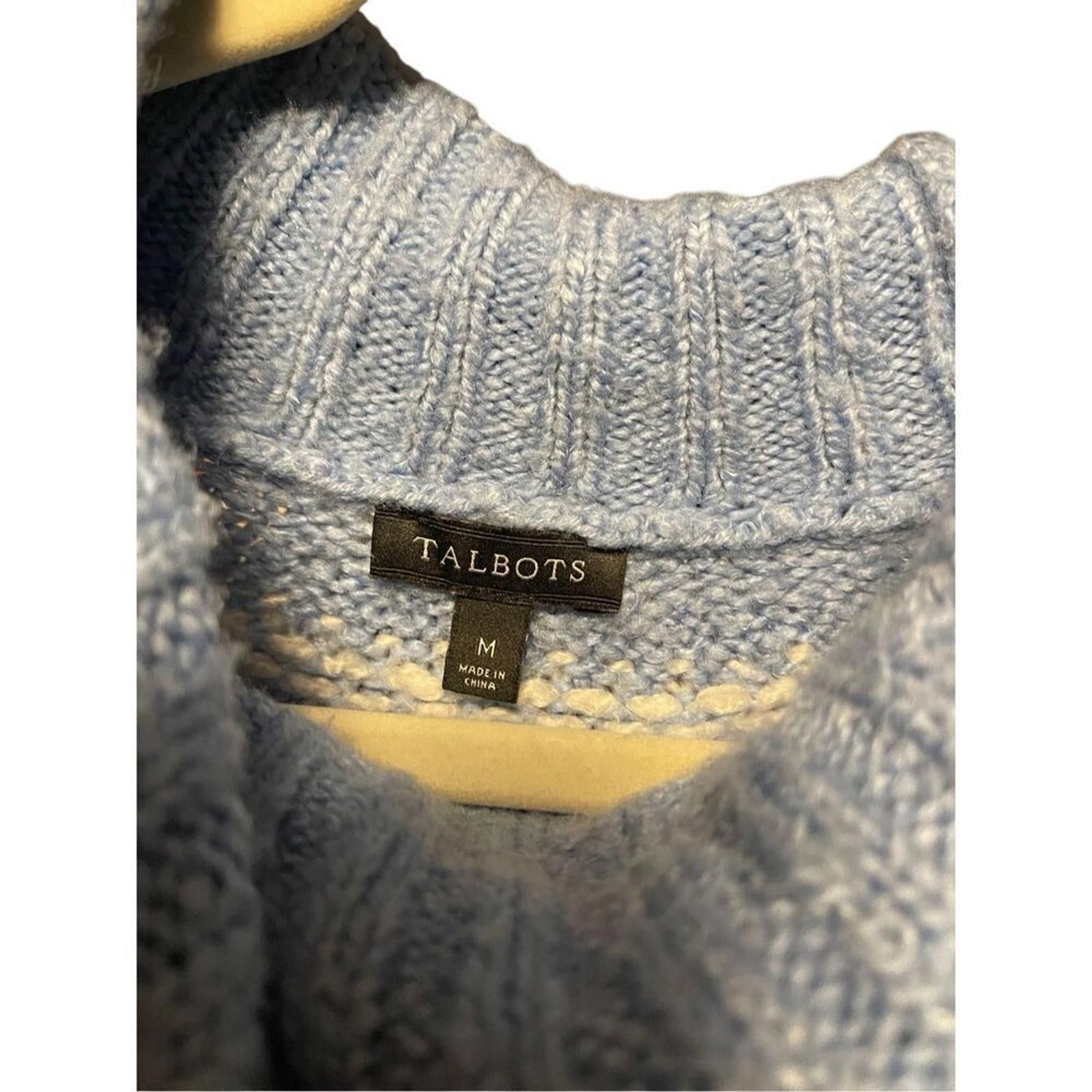 Designer Talbots Fair Isle turtleneck tunic sweater medium Size M / US 6-8 / IT 42-44 - 6 Thumbnail