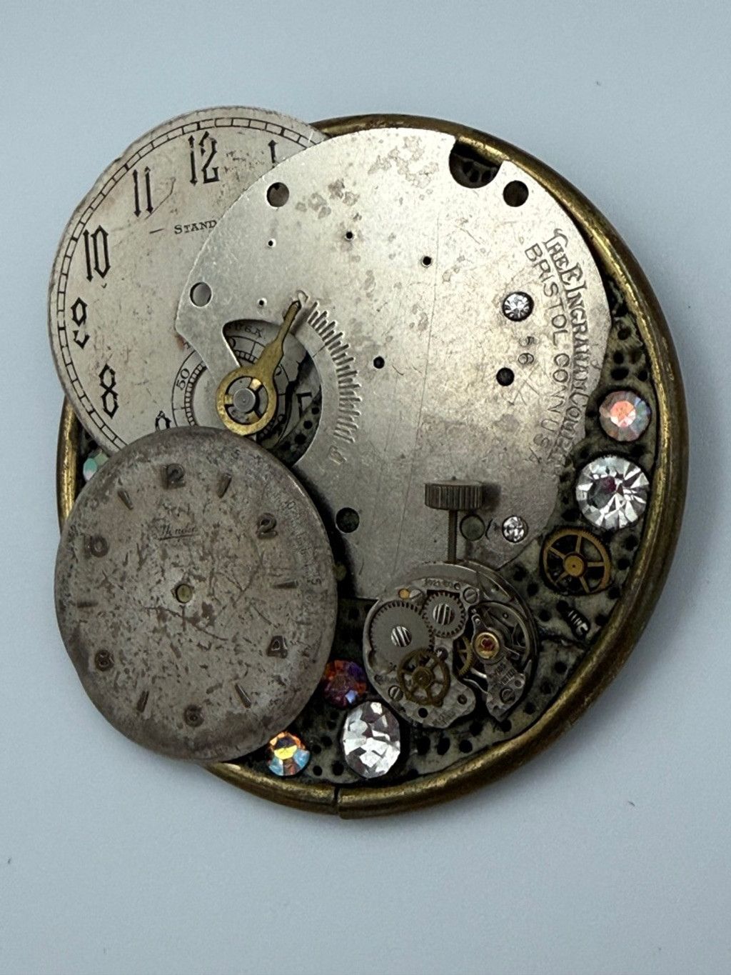 The Unbranded Brand Lesli Mones Vintage Steampunk Watch Parts Brooch Pin Size ONE SIZE - 3 Thumbnail