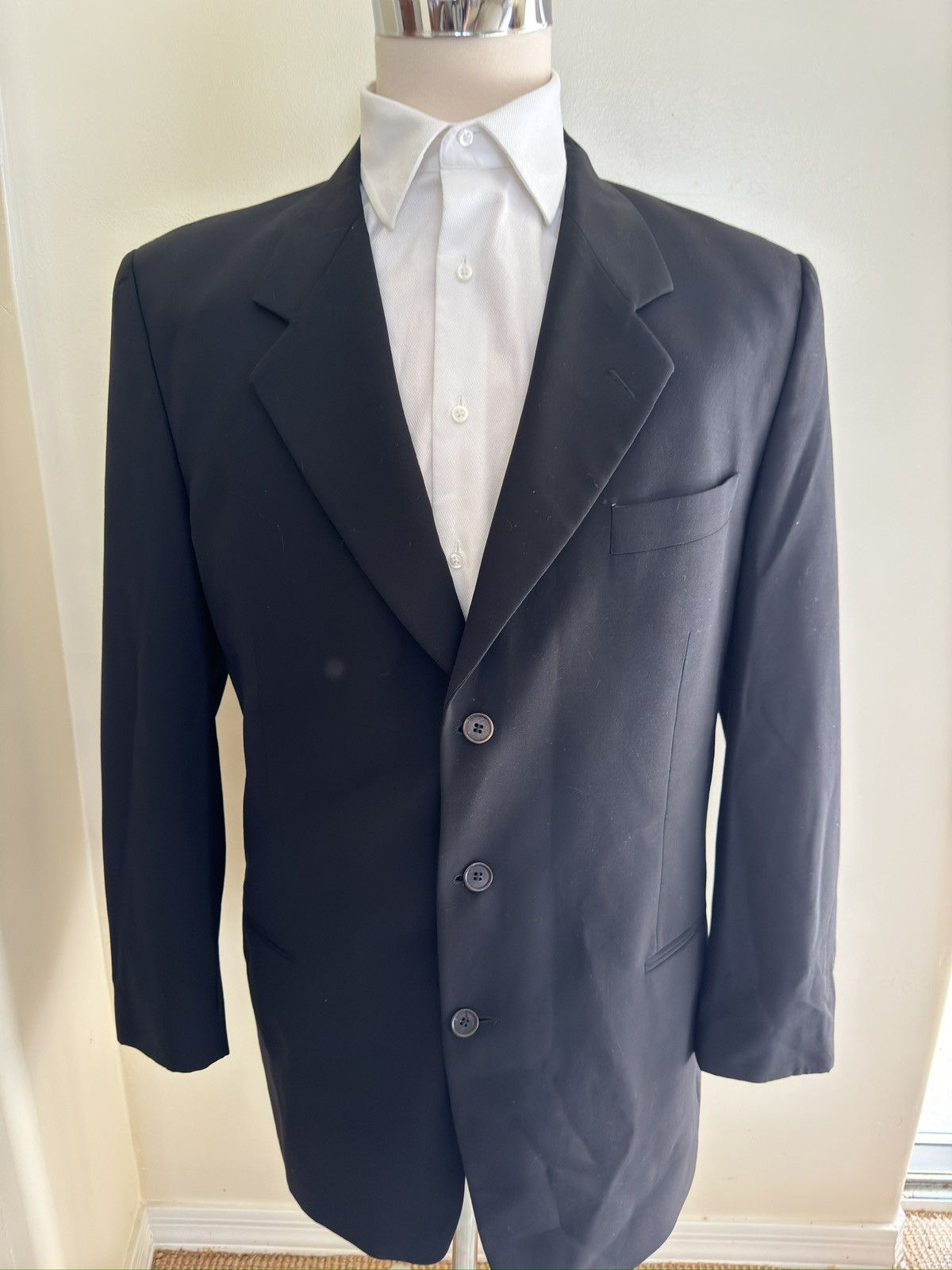 Alexander McQueen ALEXANDER MCQUEEN Made in Italy Textured Wool Jacket 46R Size 46R - 1 Thumbnail