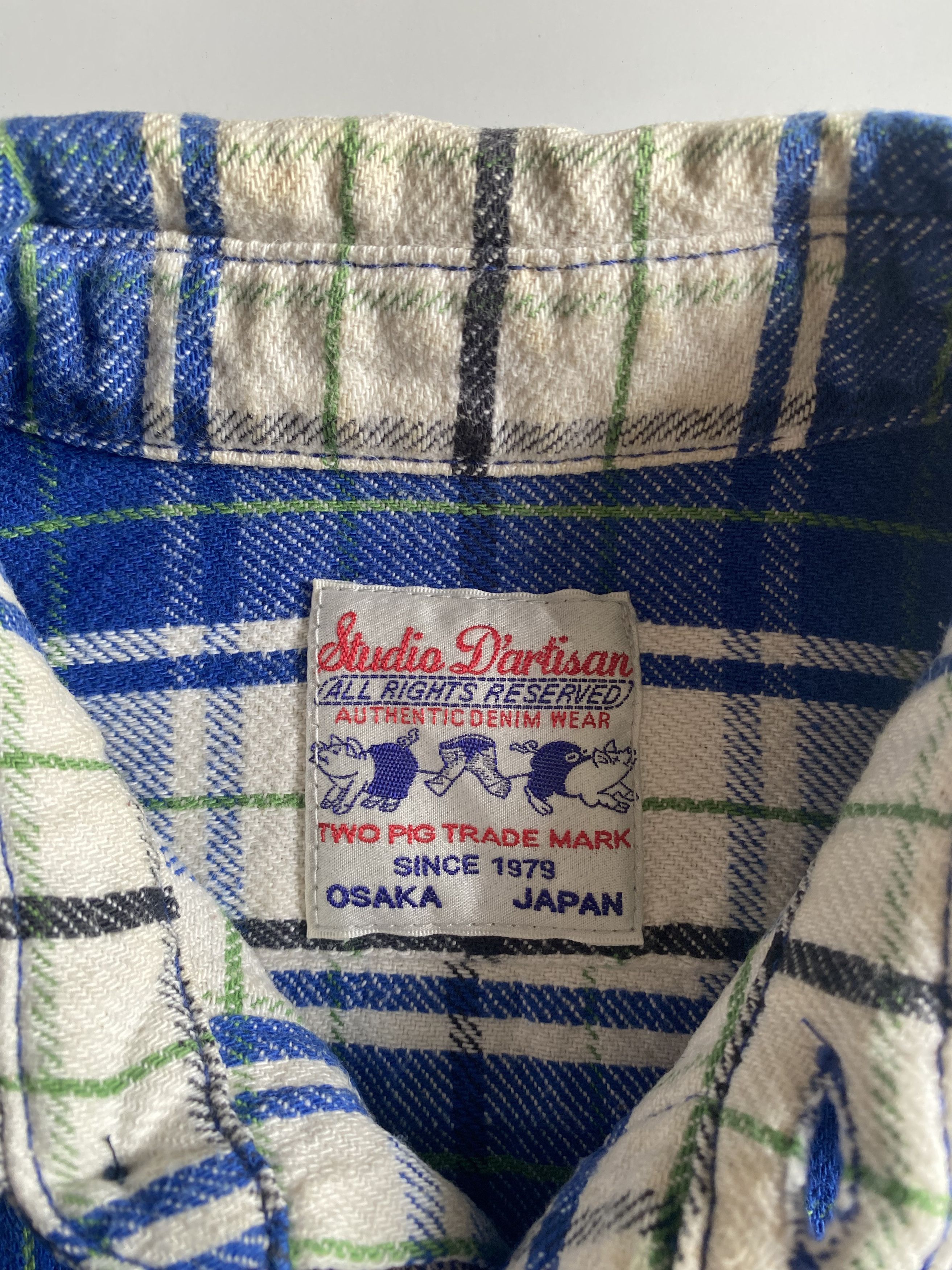 Japanese Brand × Studio D'Artisan × Vintage 24H DELETED 💥 Studio D'Artisan Flannel Shirt Size US M / EU 48-50 / 2 - 8 Thumbnail