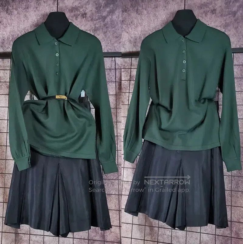 Dior Dior Sports Green Wool Blend Long Sleeve Top . Size M / US 6-8 / IT 42-44 - 2 Thumbnail