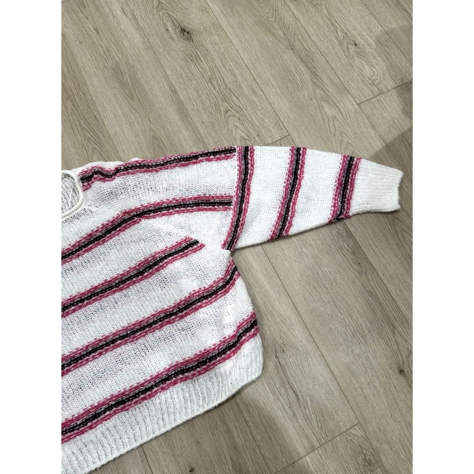 Free People Free People Sweater Small Multicolor Striped Alpaca Blend Boat Neck Dolman Sleeve Pullover Women Size S / US 4 / IT 40 - 2 Thumbnail