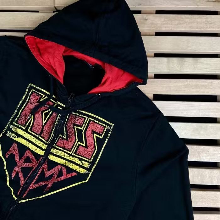 Band Tees × KISS × Vintage Mens Hoodies Kiss Full Zip Vintage Size L Large Size US L / EU 52-54 / 3 - 2 Thumbnail