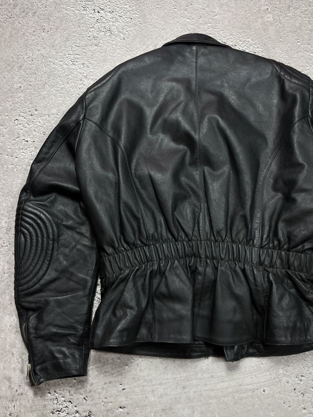 Leather Vintage Heavy Leather Biker Jacket Black Men’s 3XL Moto Size US XXL / EU 58 / 5 - 17 Thumbnail