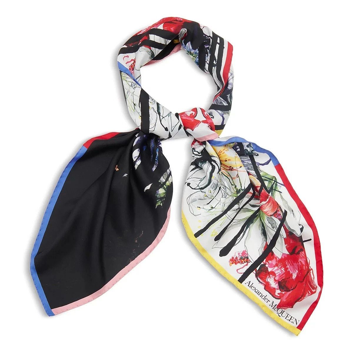 Alexander McQueen ALEXANDER MCQUEEN Exploded Flora silk square scarf q Size ONE SIZE - 2 Thumbnail
