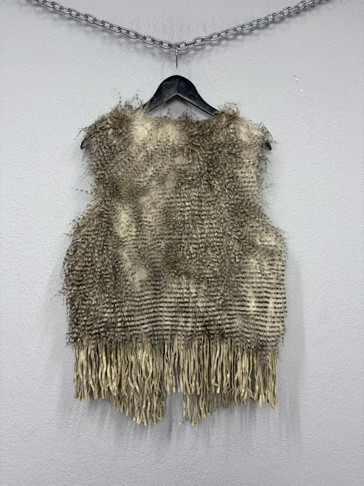 Le Grande Bleu (L.G.B.) Fur Vest with Fringe LGB Rick Owens Y2K Archive Aesthetic Size US M / EU 48-50 / 2 - 7 Thumbnail