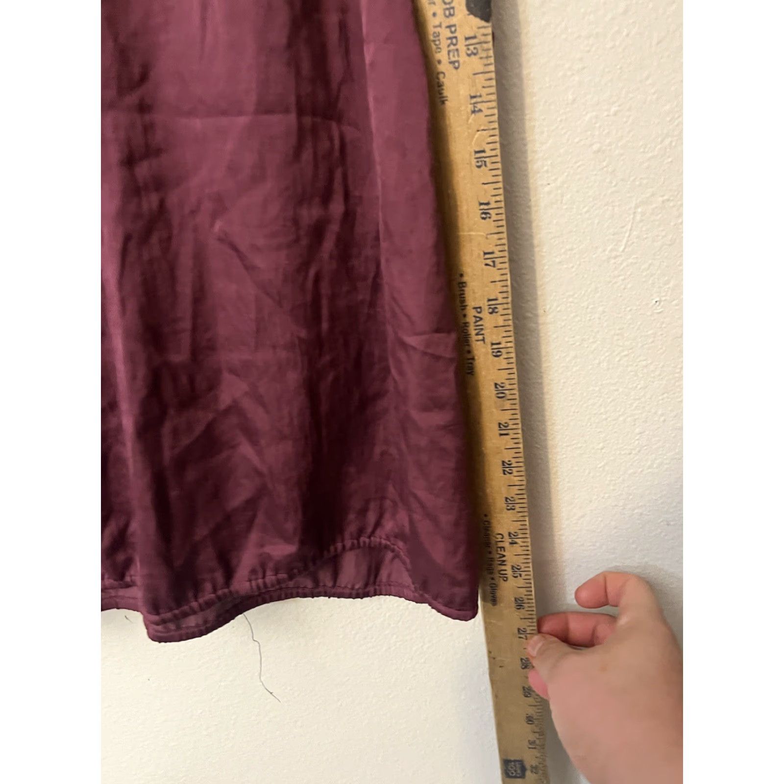 Loft LOFT Blouse Shirt Women Maroon Satin Sleeveless V Neck Flutter Sleeve Relaxed Fit Large Size Size L / US 10 / IT 46 - 5 Thumbnail
