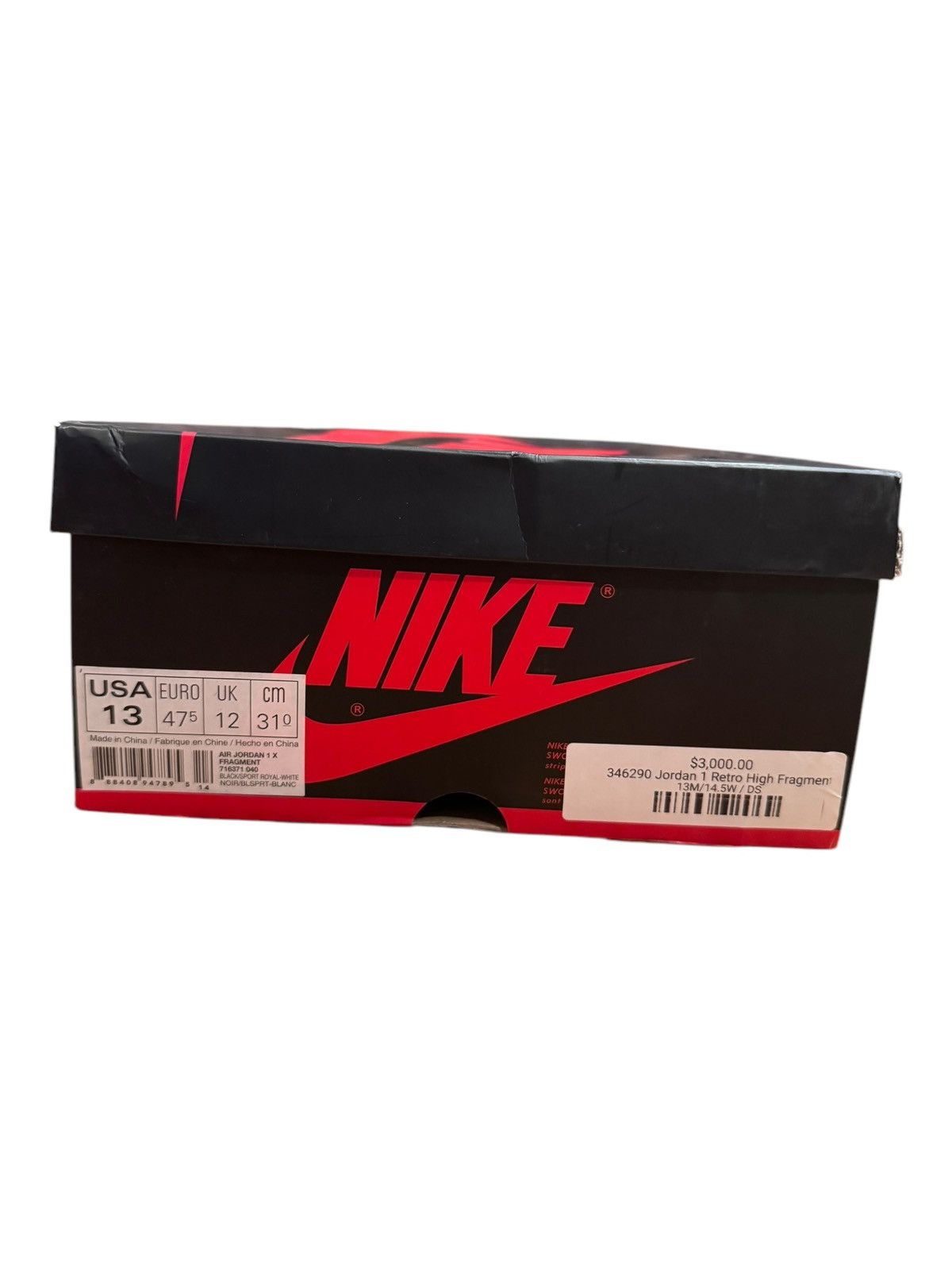 Hiroshi Fujiwara × Nike 1/6 Sample Pair!! Jordan 1 High Fragments Sample Pair. Size US 13 / EU 46 - 8 Thumbnail