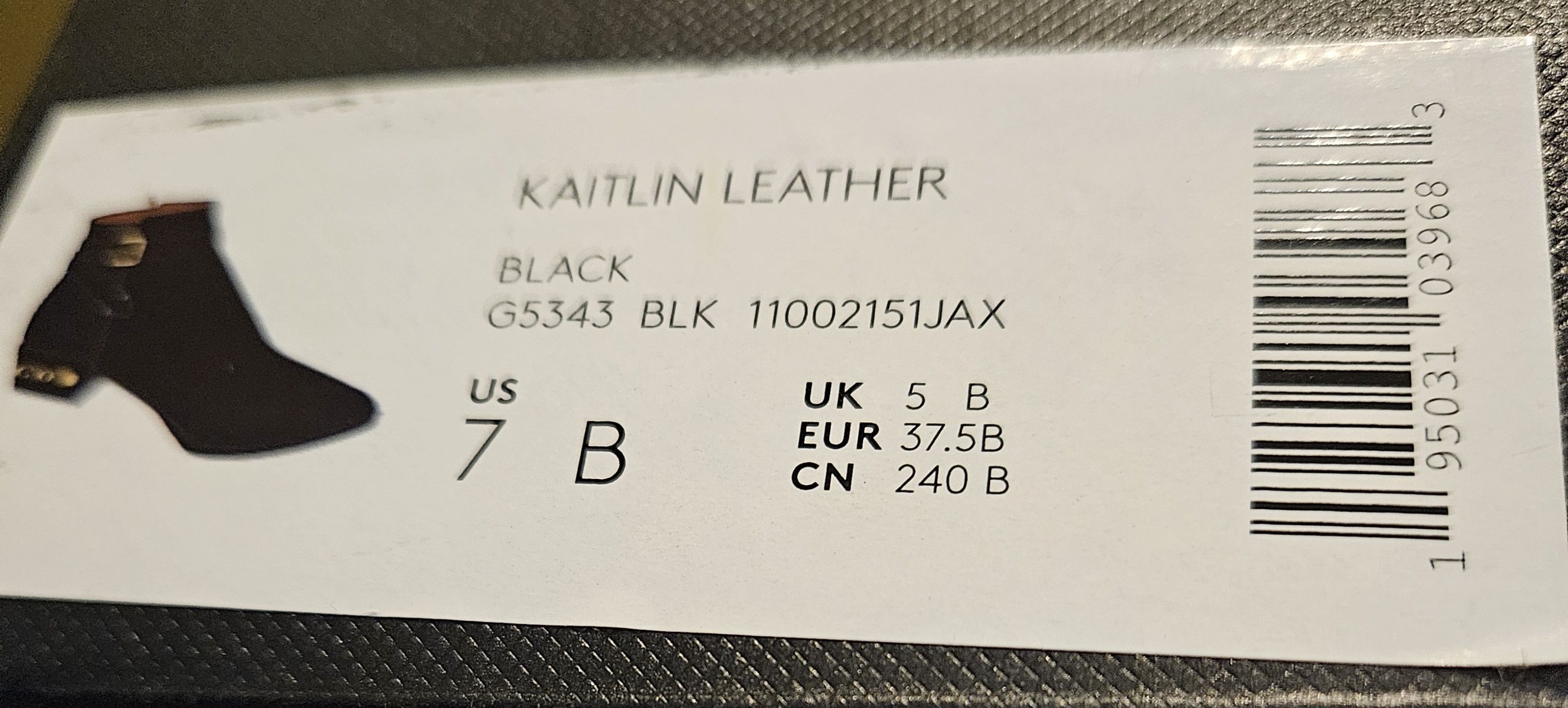 Coach Kaitlin Leather Black Ankle Boot Size US 7 / IT 37 - 2 Thumbnail