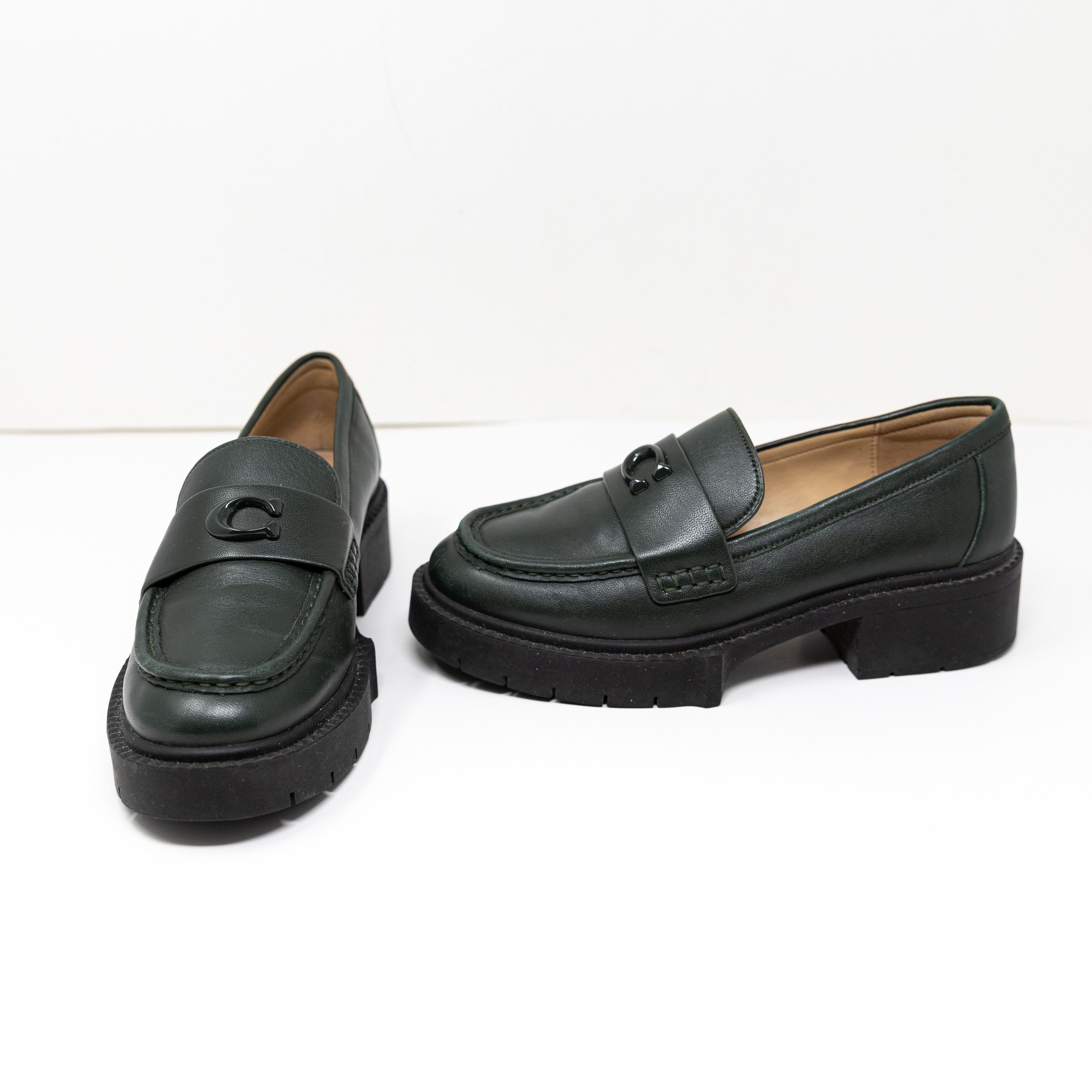 Coach NEW Coach Leah Genuine Leather Lug Sole Size US 5.5 / IT 35.5 - 1 Thumbnail
