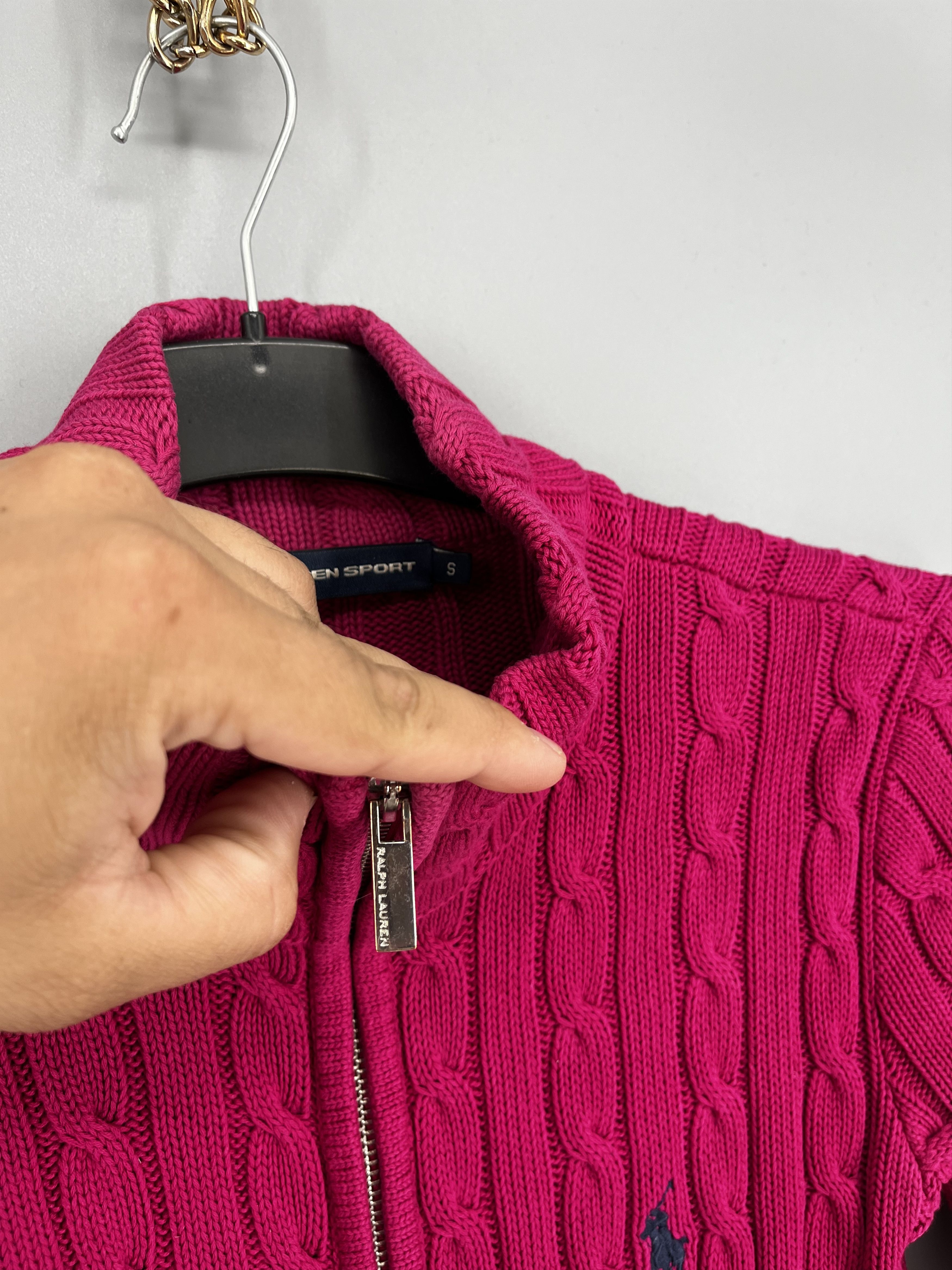 Polo Ralph Lauren Vintage Polo By Ralph Lauren Cable Knit Zip Sweater Size S / US 4 / IT 40 - 10 Thumbnail