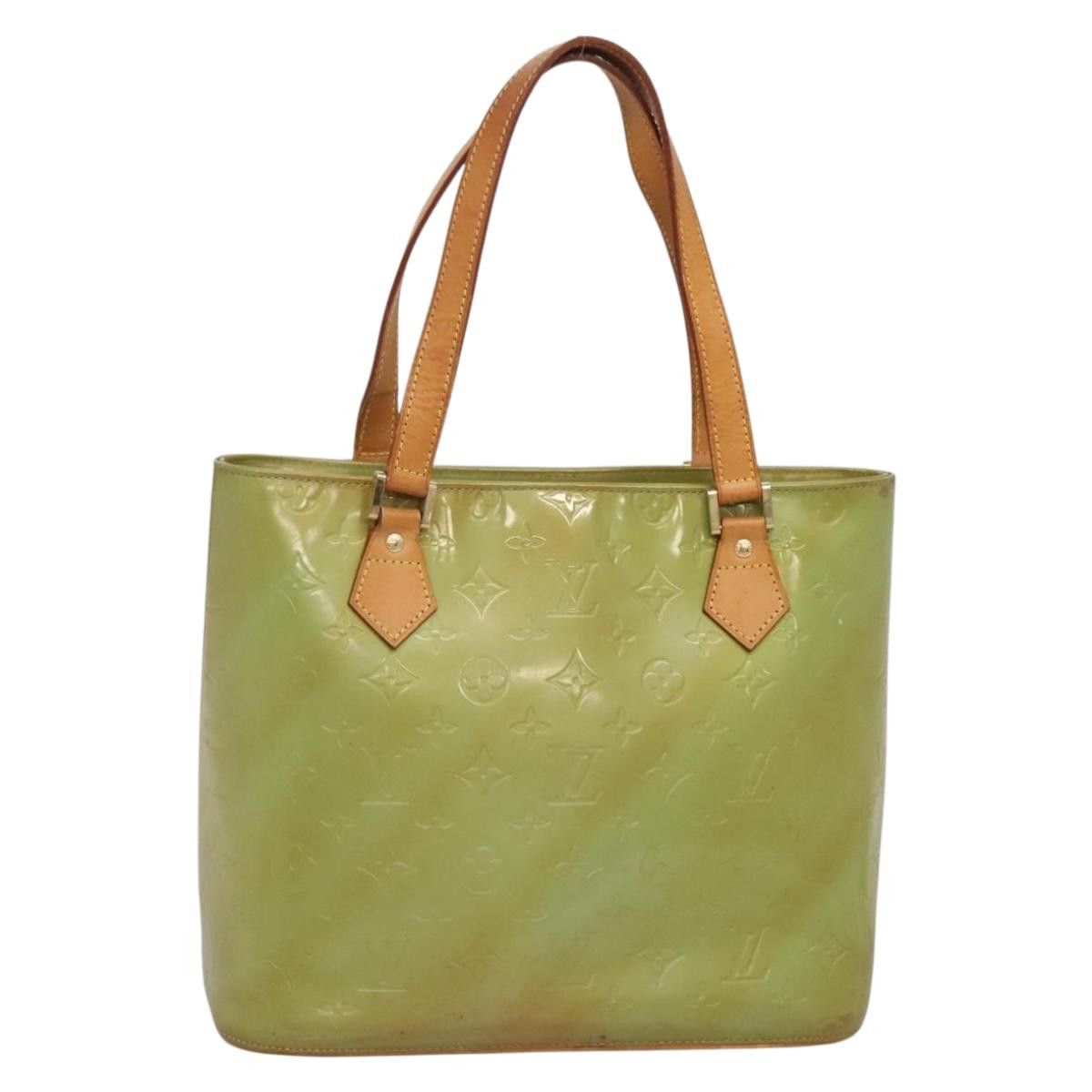 Louis Vuitton LOUIS VUITTON Monogram Vernis Houston Hand Bag Baby Blue Size ONE SIZE - 1 Thumbnail