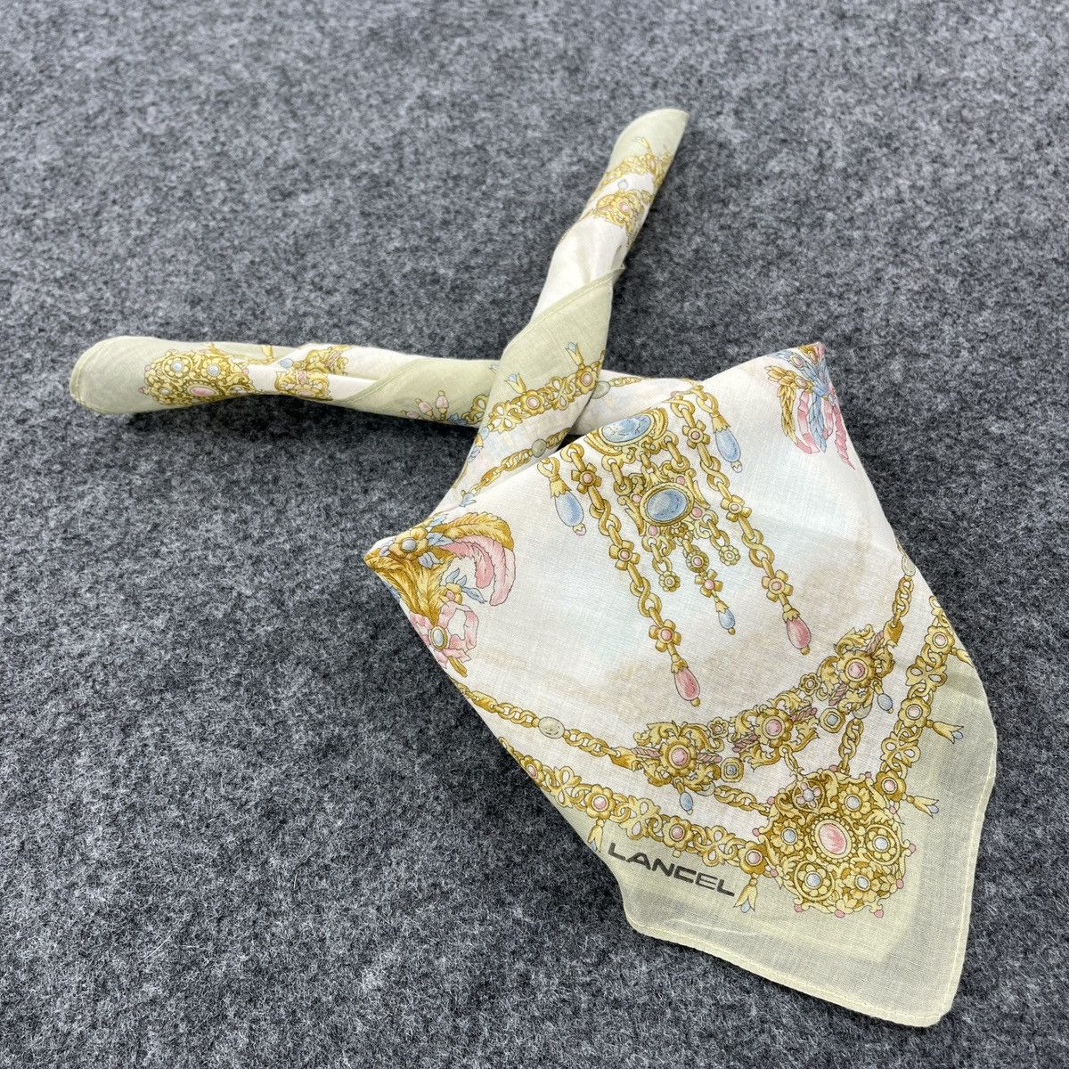 Lancel × Vintage Lancel Handkerchief / Bandana / Neckerchief B534 Size ONE SIZE - 7 Thumbnail