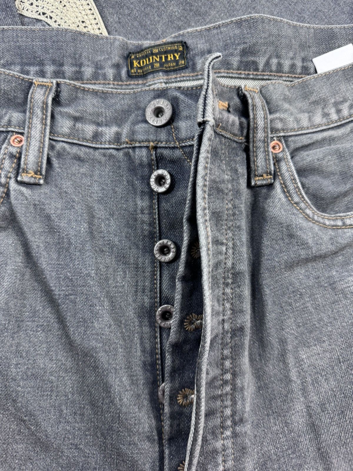 Kapital SLIM FIT EMBROIDERED DENIM JEANS Size US 38 / EU 54 - 3 Thumbnail