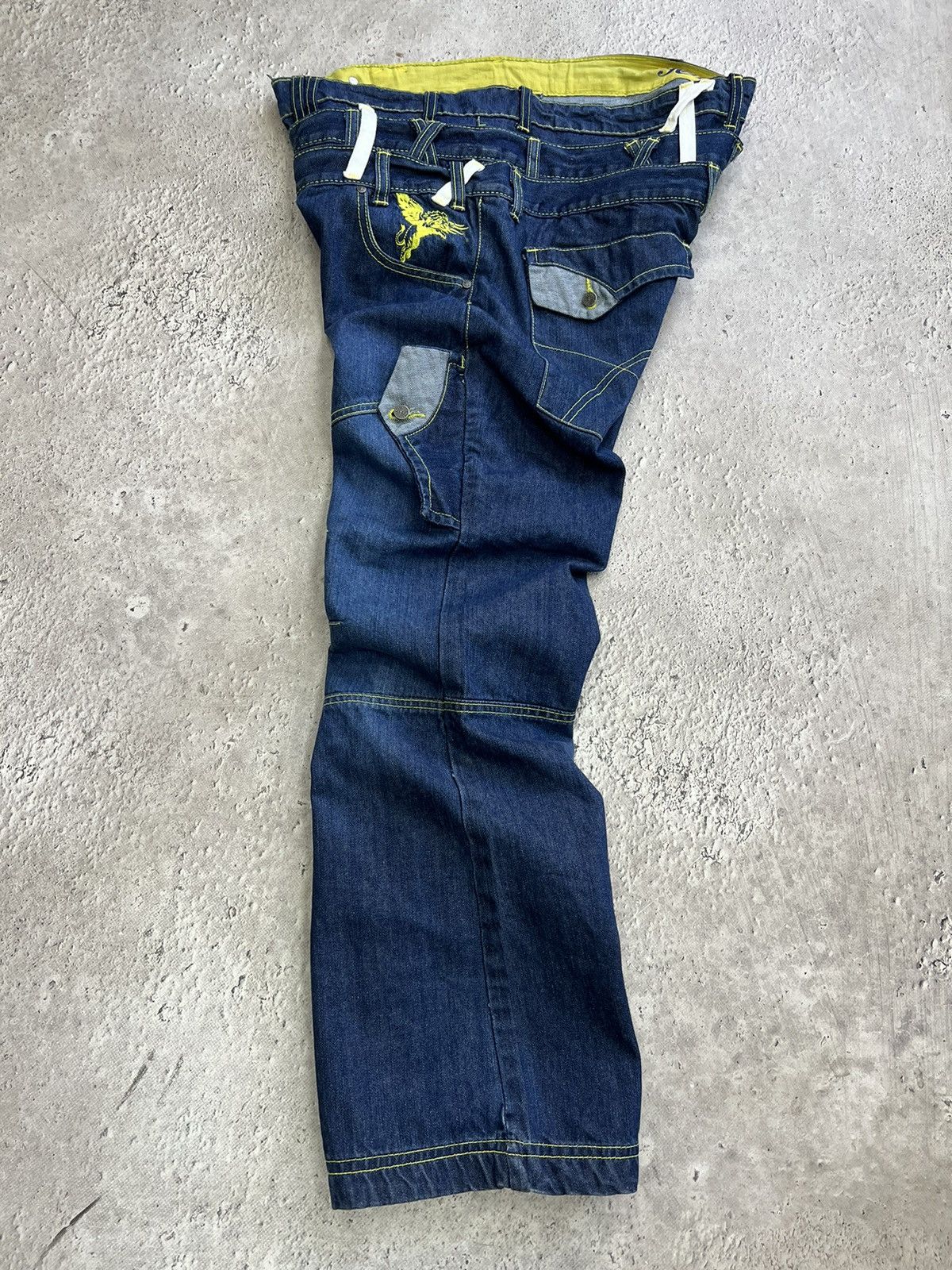 Japanese Brand × Junya Watanabe × Le Grande Bleu (L.G.B.) Vintage Japanese flare wide-leg 3D pocket utility cargos Size US 32 / EU 48 - 9 Thumbnail