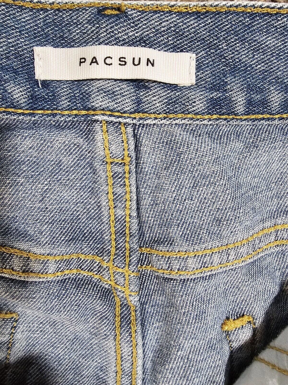 Pacsun Pac Sun los angeles straight button fly jeans 26 Distress Size 26" / US 2 / IT 38 - 4 Thumbnail
