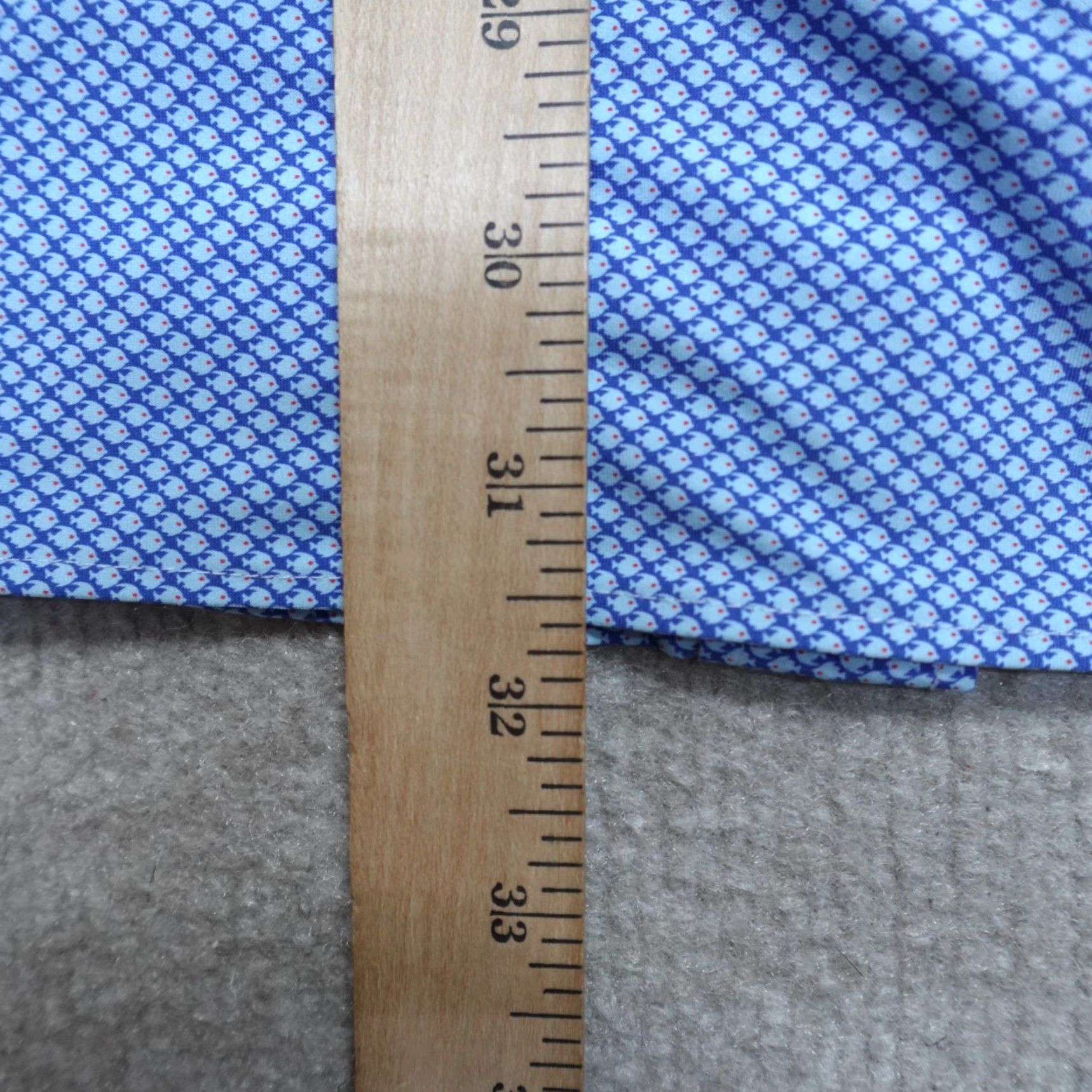 Vintage J.Hilburn Shirt 2XL Blue Fishes All Over Print Performance Nylon Elastane Shirt Geometric Long Sleeve Button-Up Mens 2XL Blue Size US XXL / EU 58 / 5 - 7 Thumbnail