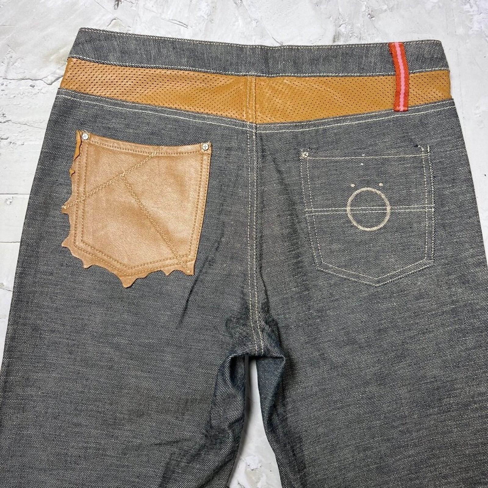 Other Koperhaus Gray Leather Detail Jeans Size 29 Straight Denim Size 29" - 5 Thumbnail