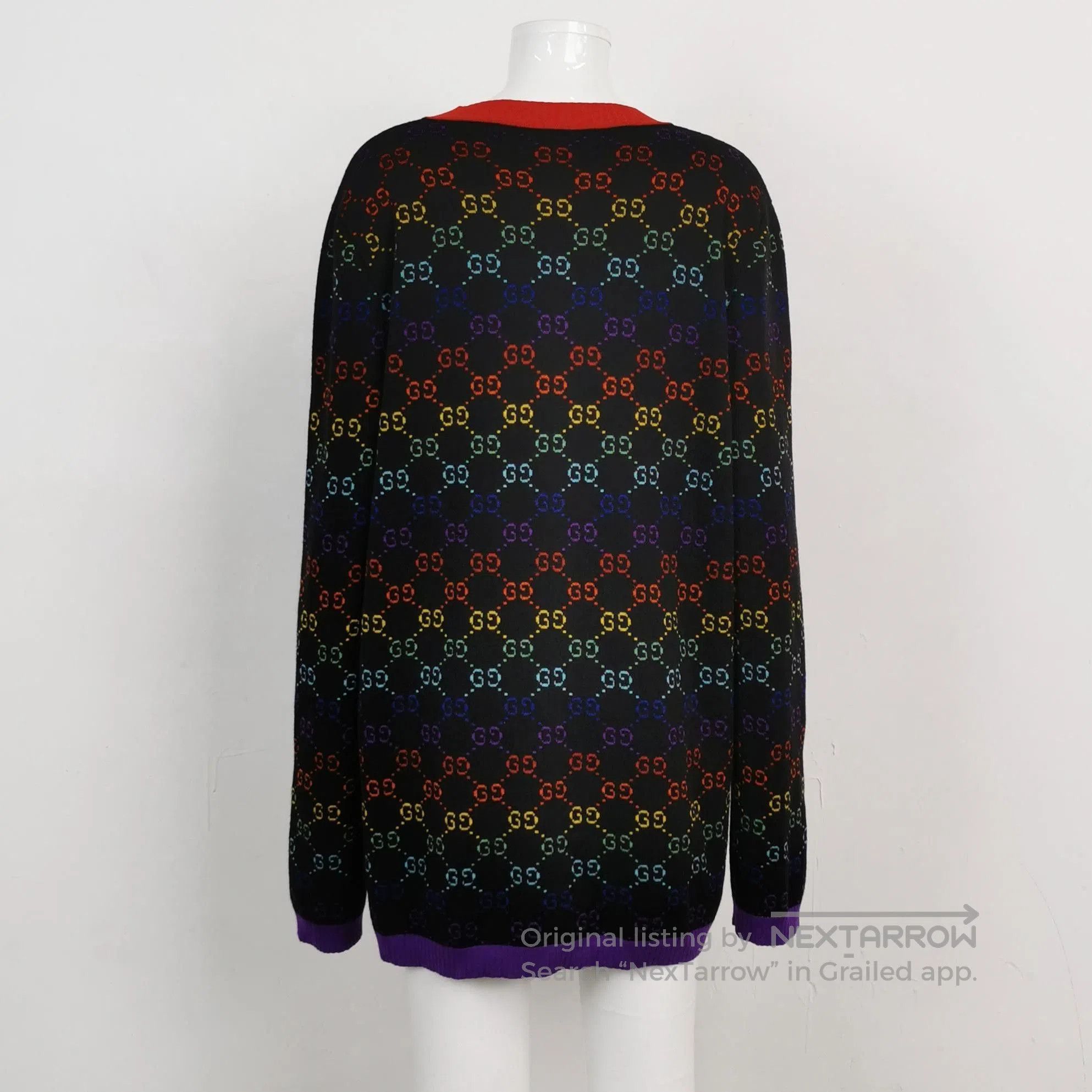 Gucci Gucci XL Wool Colorful GG Logo Cardigan. Size XL / US 12-14 / IT 48-50 - 1 Thumbnail