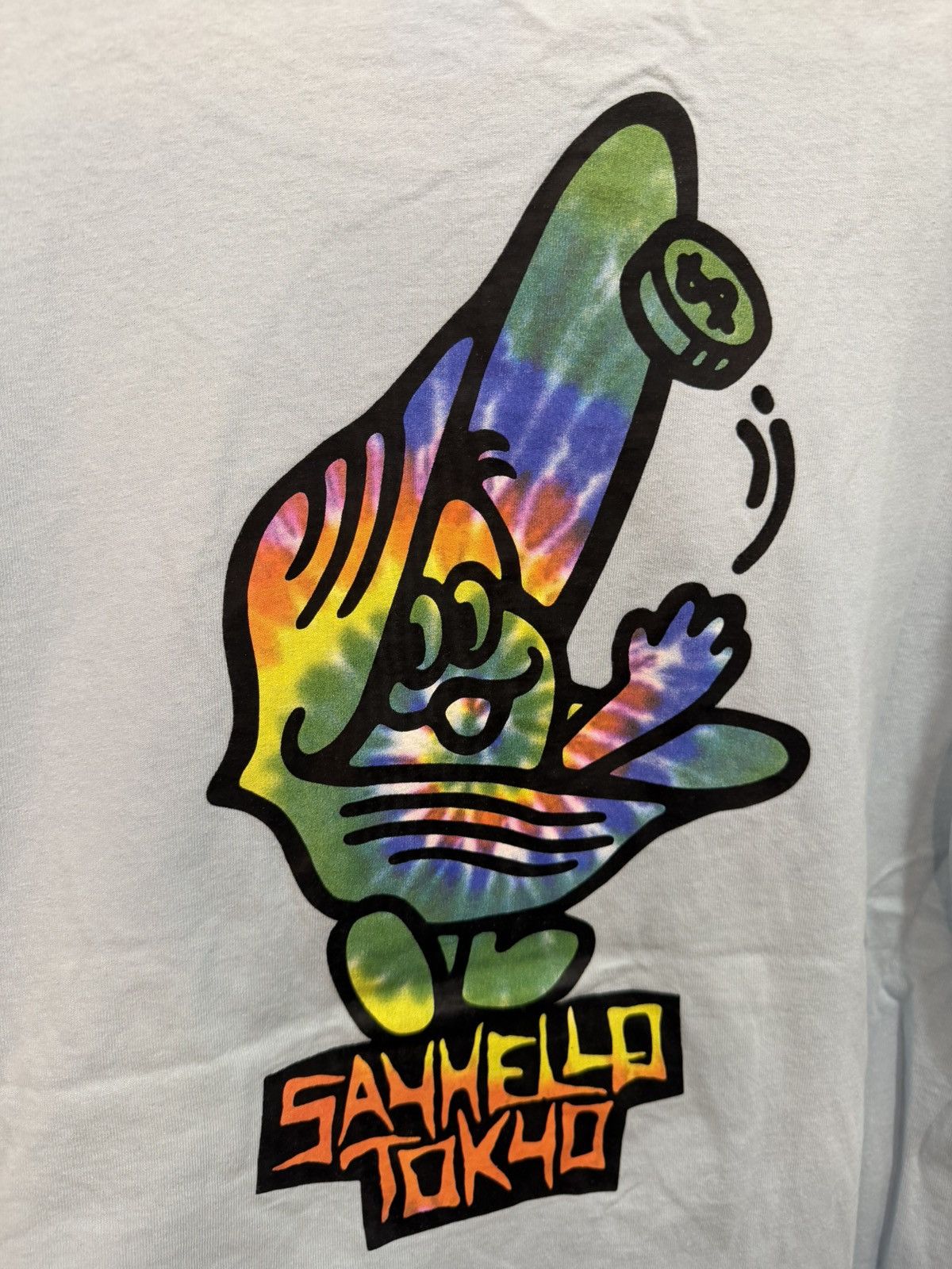 SAYHELLO SAYHELLO TOKYO Lite Blue Tie Dye Clam Logo Tee Size L Size US L / EU 52-54 / 3 - 3 Thumbnail