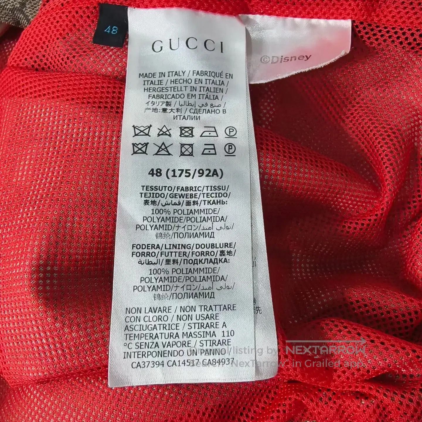 Gucci Guicci Disney Donald Duck Collaboration All-Over Print Zip Size US M / EU 48-50 / 2 - 4 Thumbnail