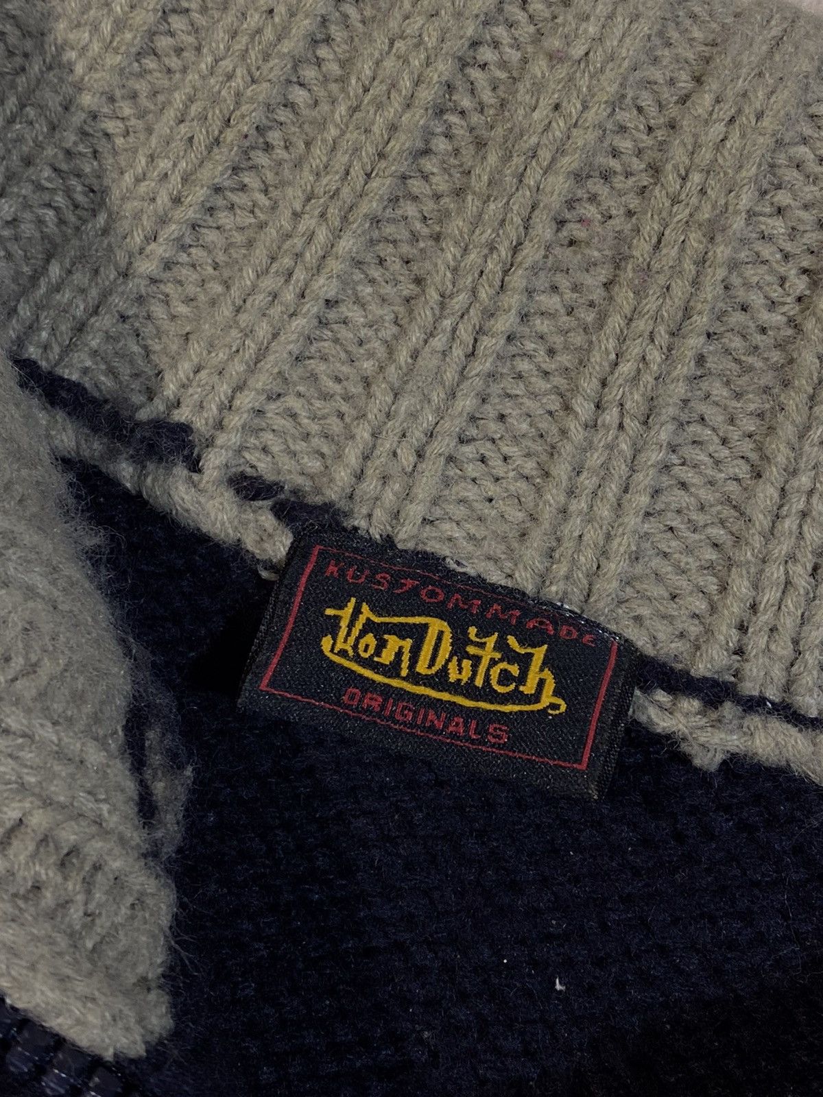 Von Dutch 🔥 Y2K VON DUTCH HALF ZIP RIBBED SWEATER SKATER FIT Size US L / EU 52-54 / 3 - 8 Thumbnail