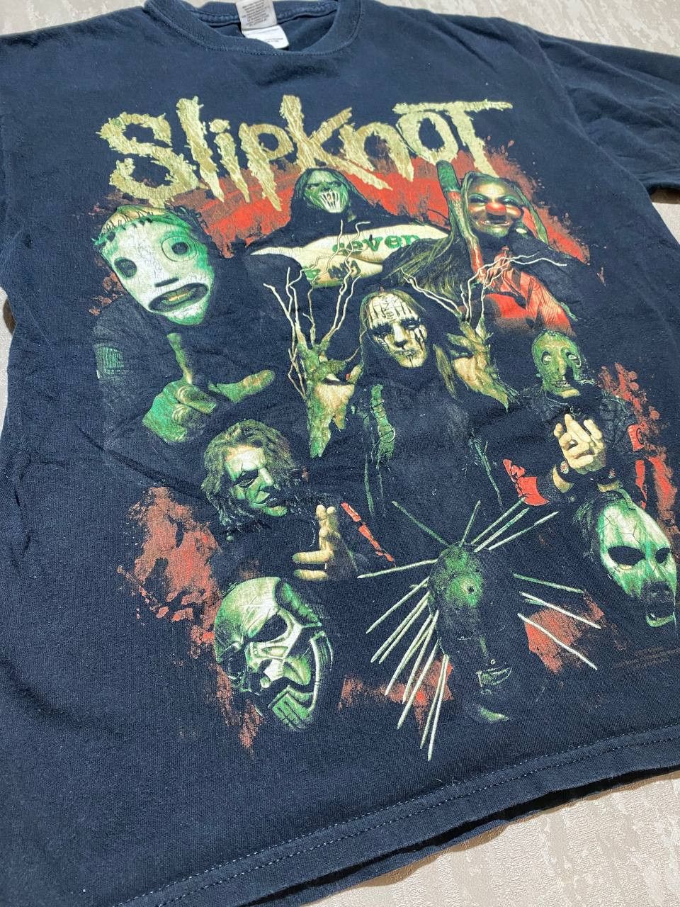 Band Tees 2010 Vintage Slipknot Seven Double Sided Big Logo T-Shirt Size US M / EU 48-50 / 2 - 4 Thumbnail