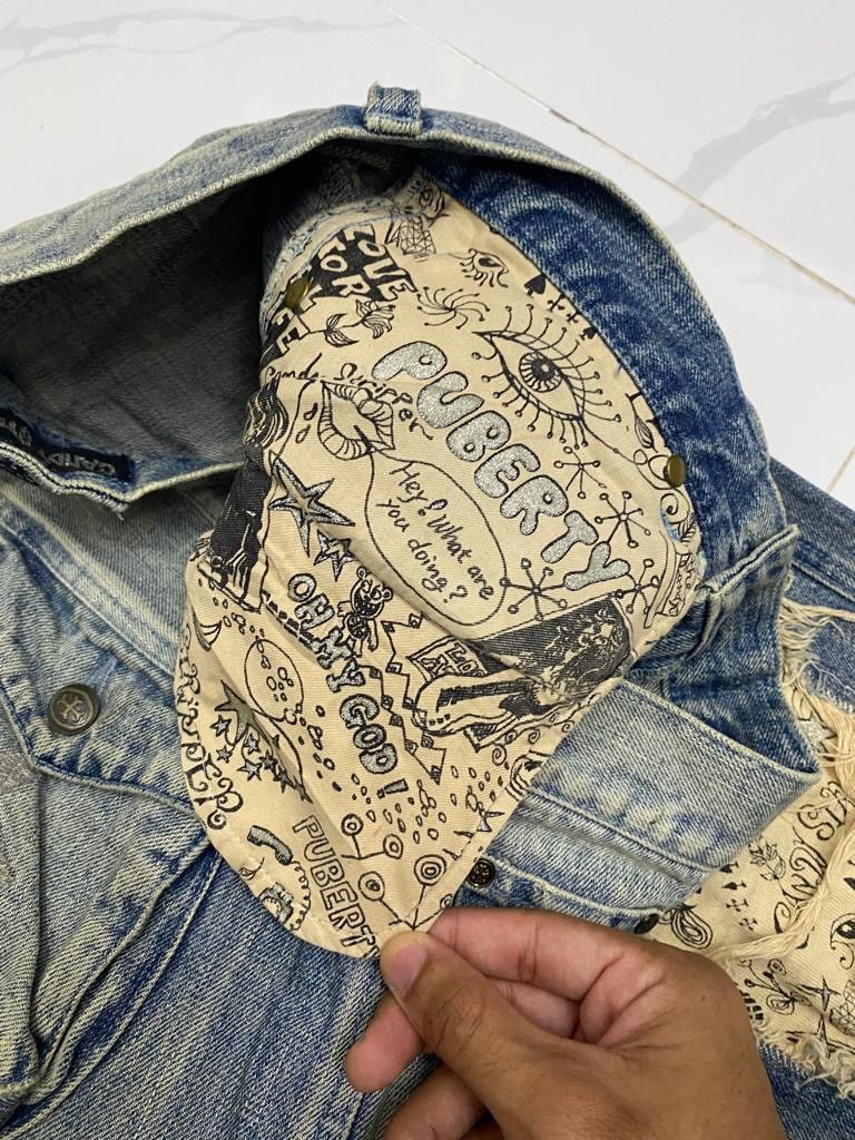 Hysteric Glamour 🇯🇵 CANDY STRIPPER PUNK DISTRESSED DENIM UNDERCOVER DESIGN Size US 30 / EU 46 - 8 Thumbnail